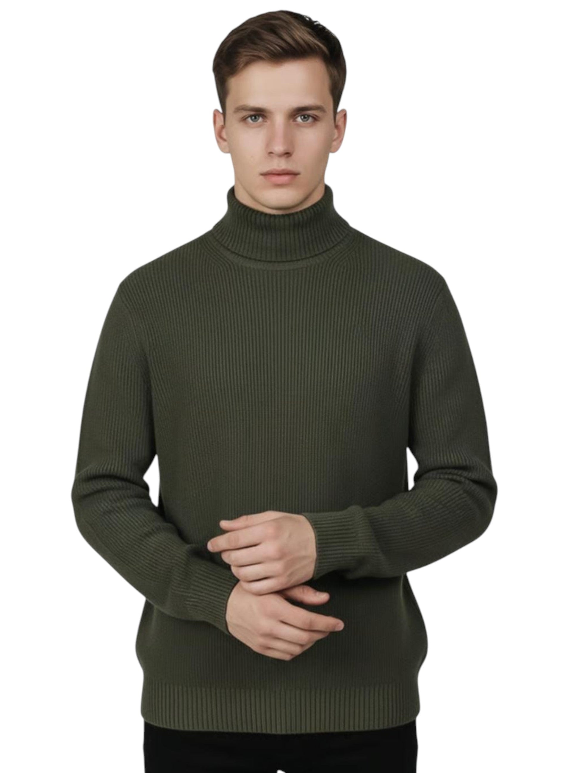 Men's Knitted Sweaters,Olive