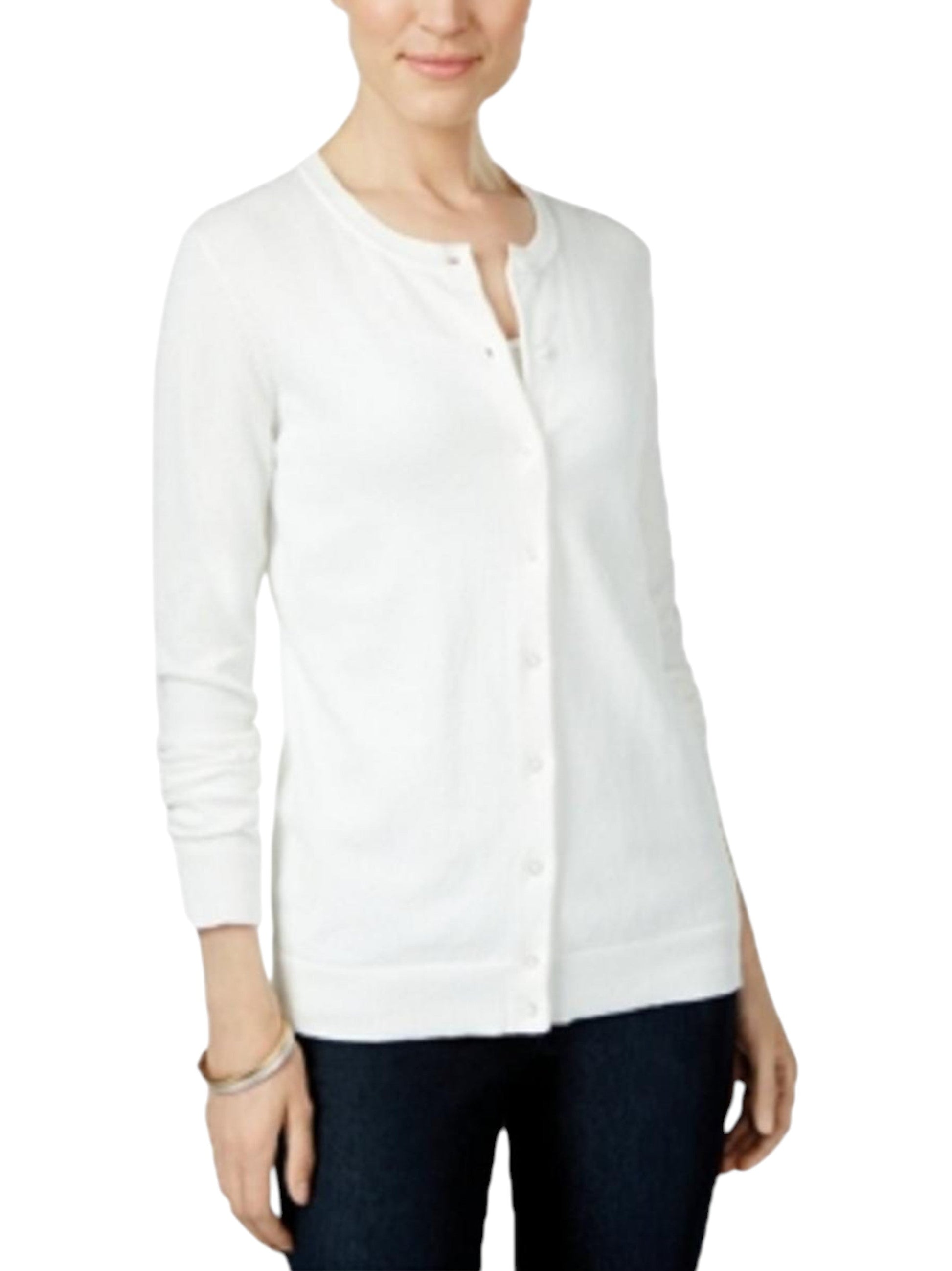 Women's Knitted Top Cardigan,White