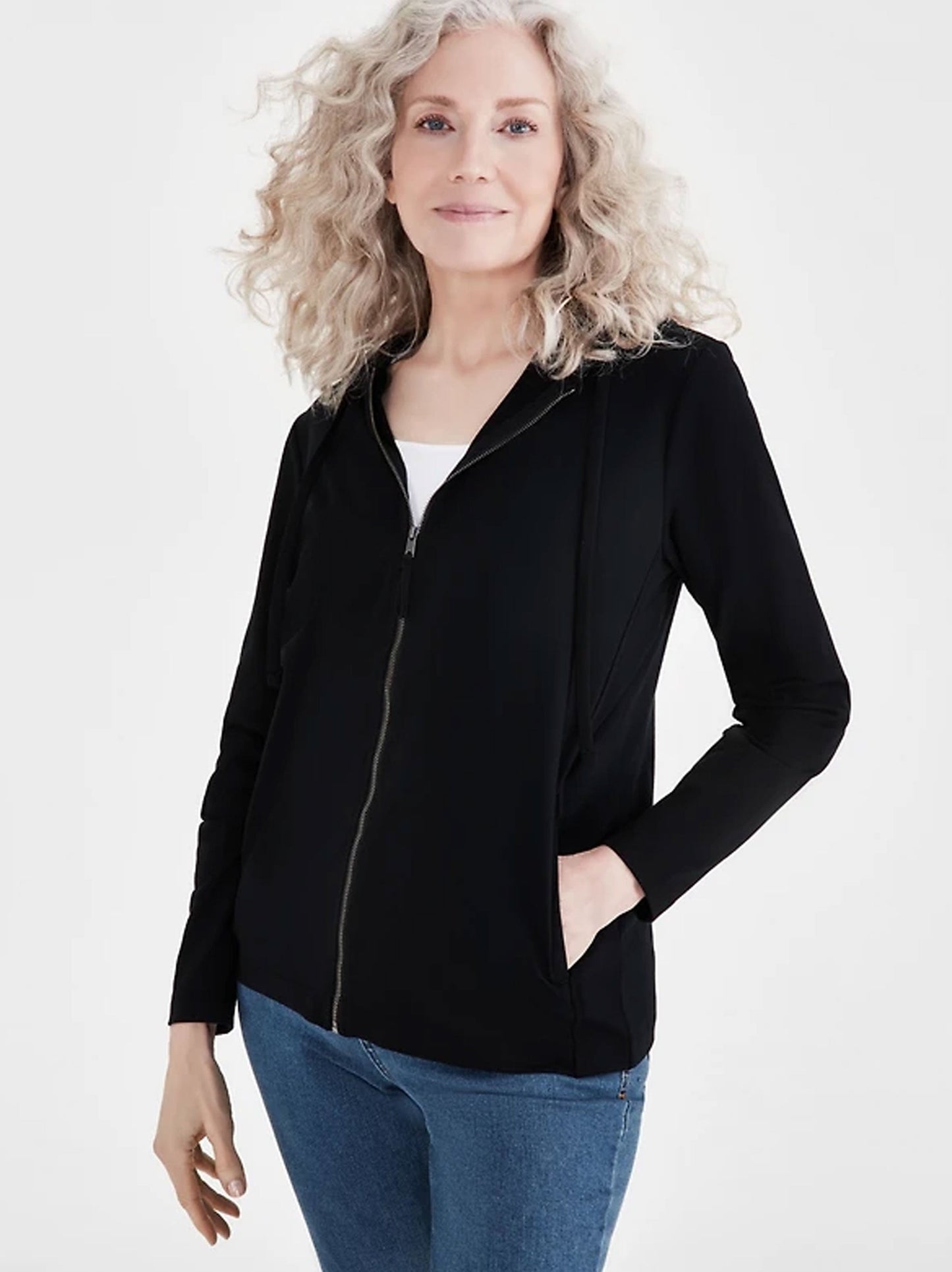 Women's Plain Hoodie,Black