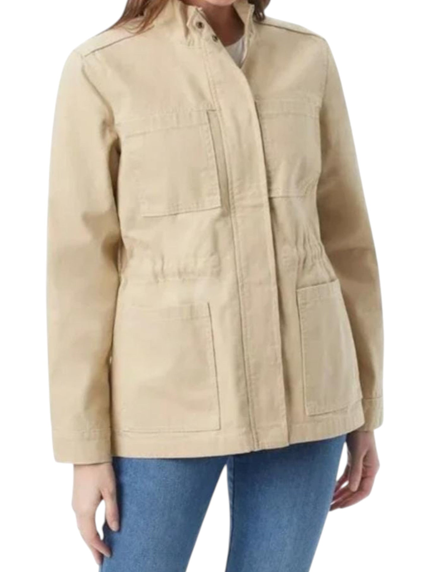 Women's Plain Jacket,Beige