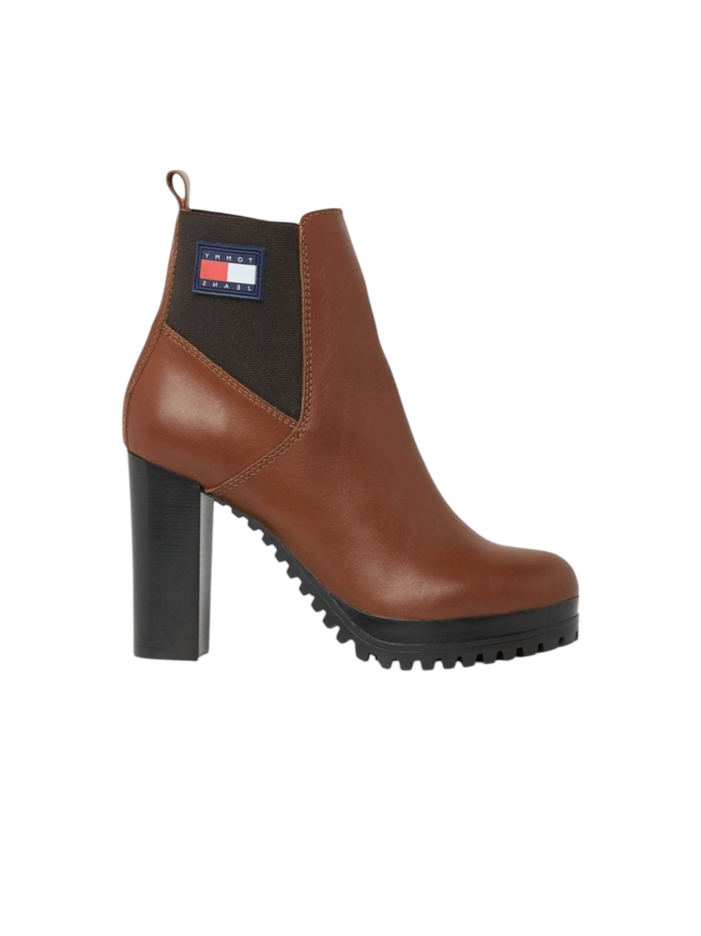 Women's Plain Ankle Shoes Heeled,Brown