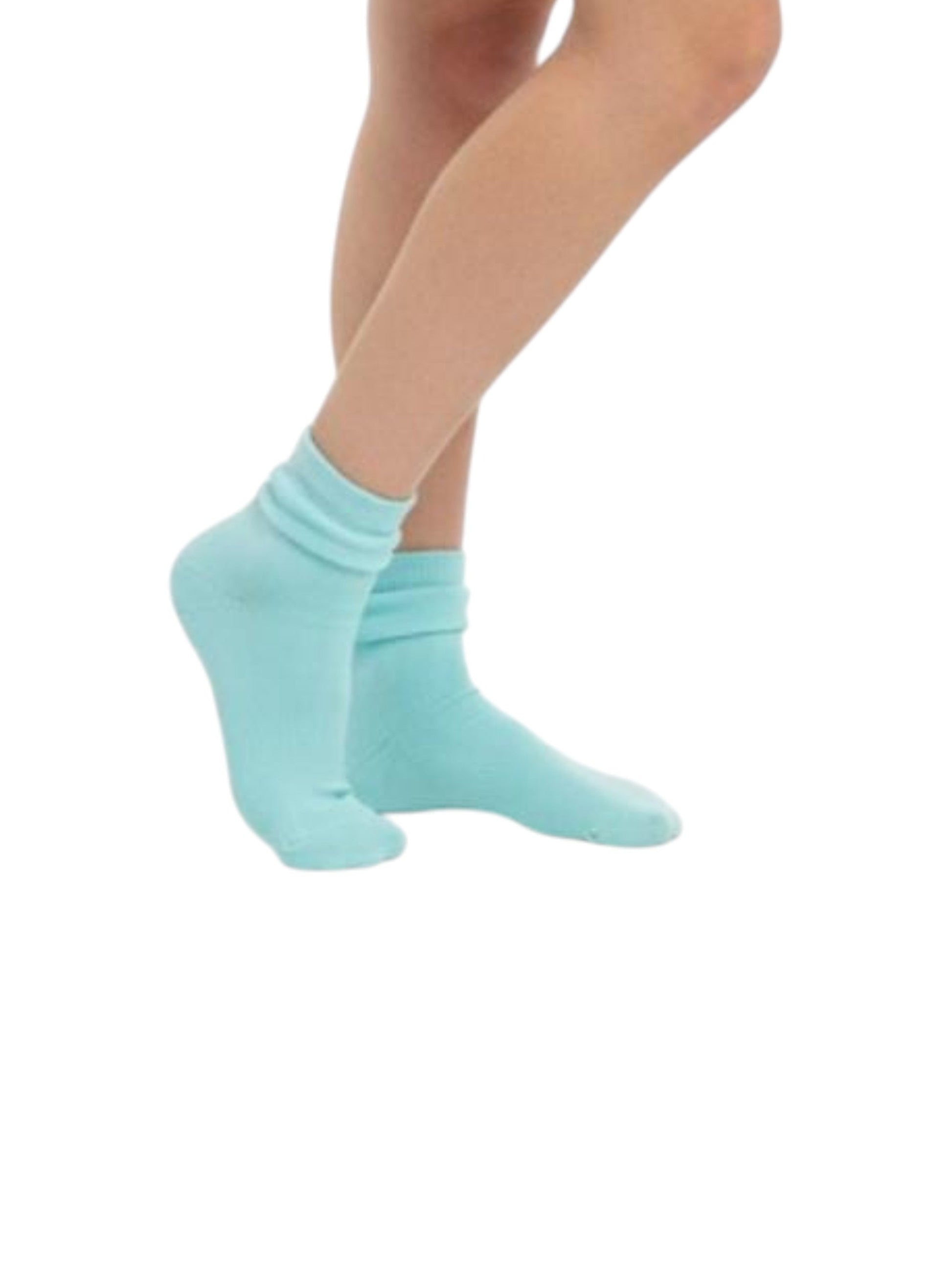 Women's Plain Socks,Aqua