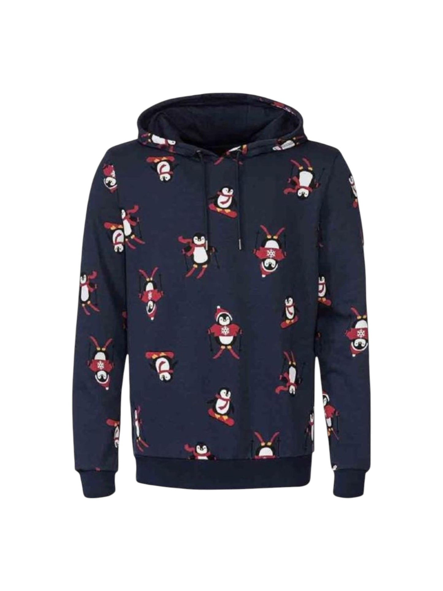 Men's Printed Hoodie,Navy
