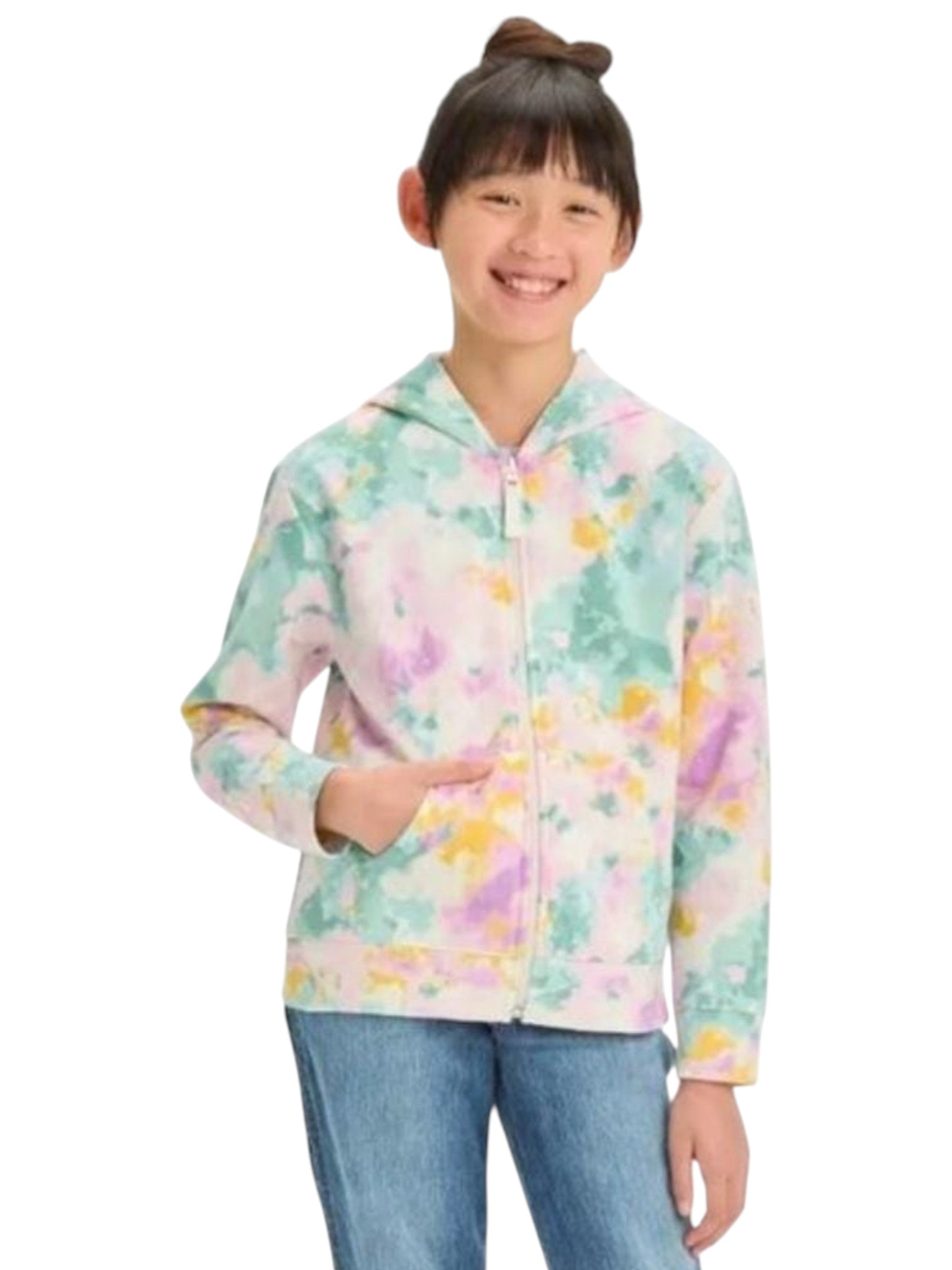Kids Girl's Colorblocked Hoodie,Multi