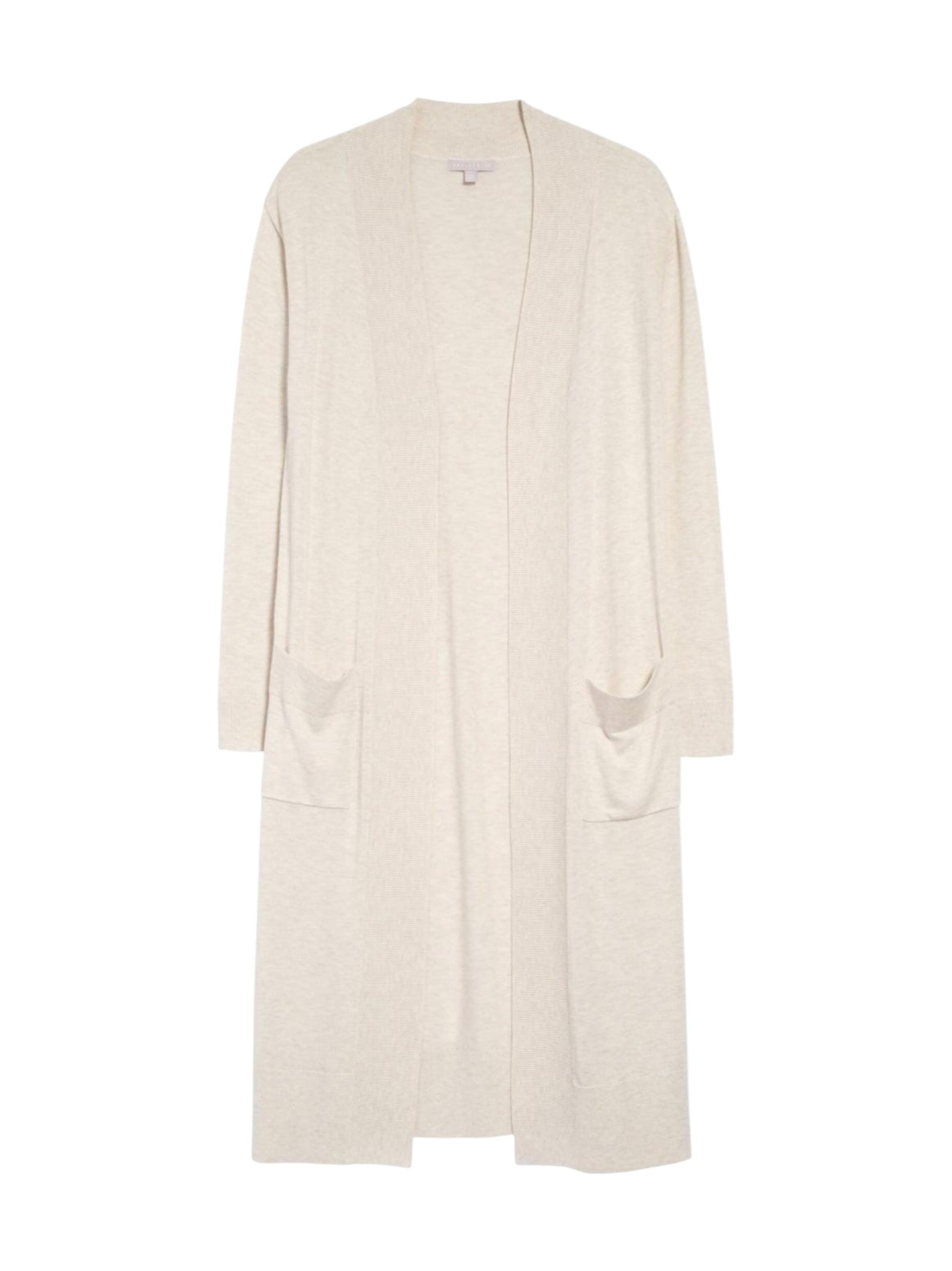 Women's Knitted Top Cardigan,Light Beige
