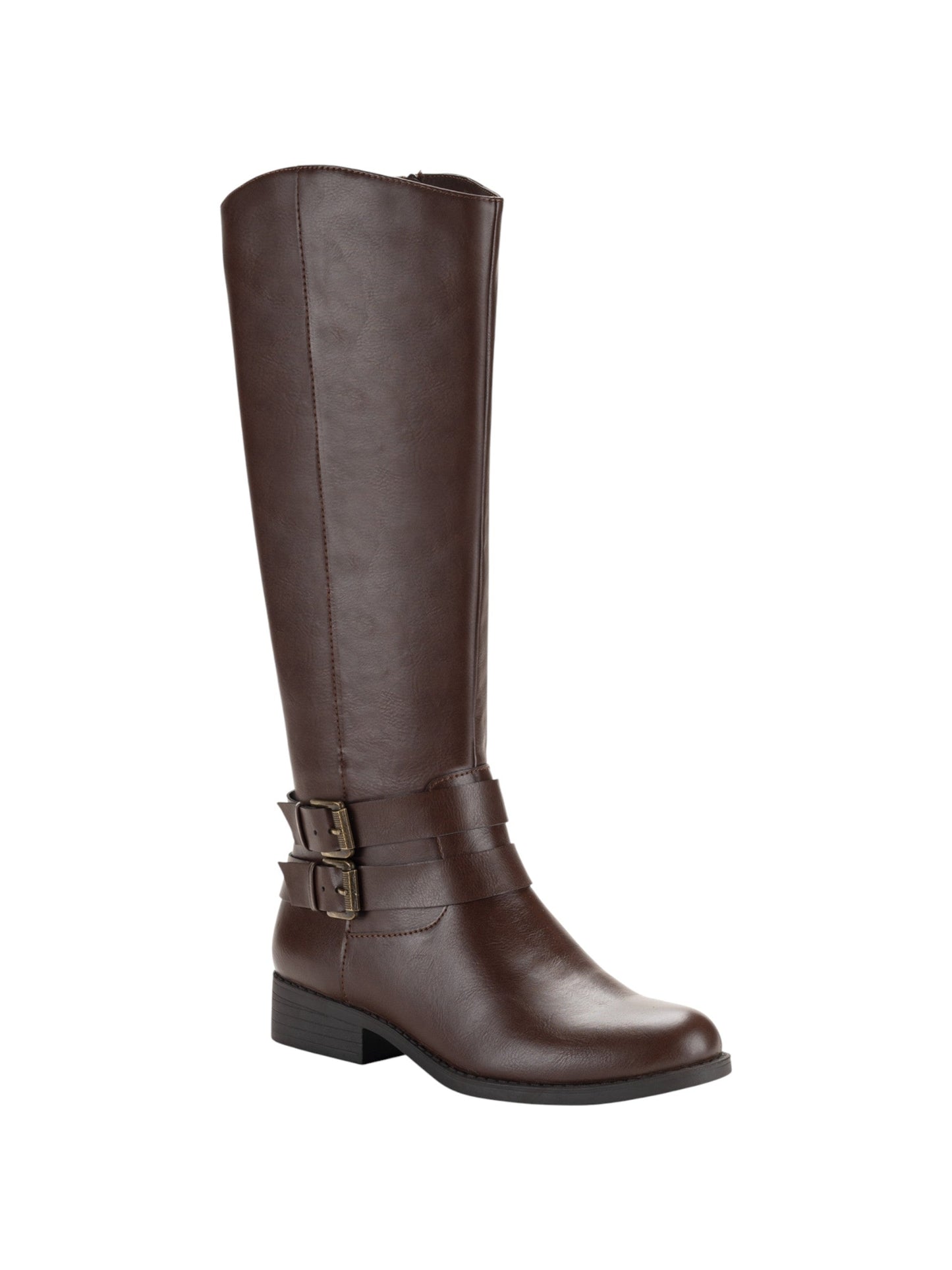Women's Plain Knee High Boots,Brown