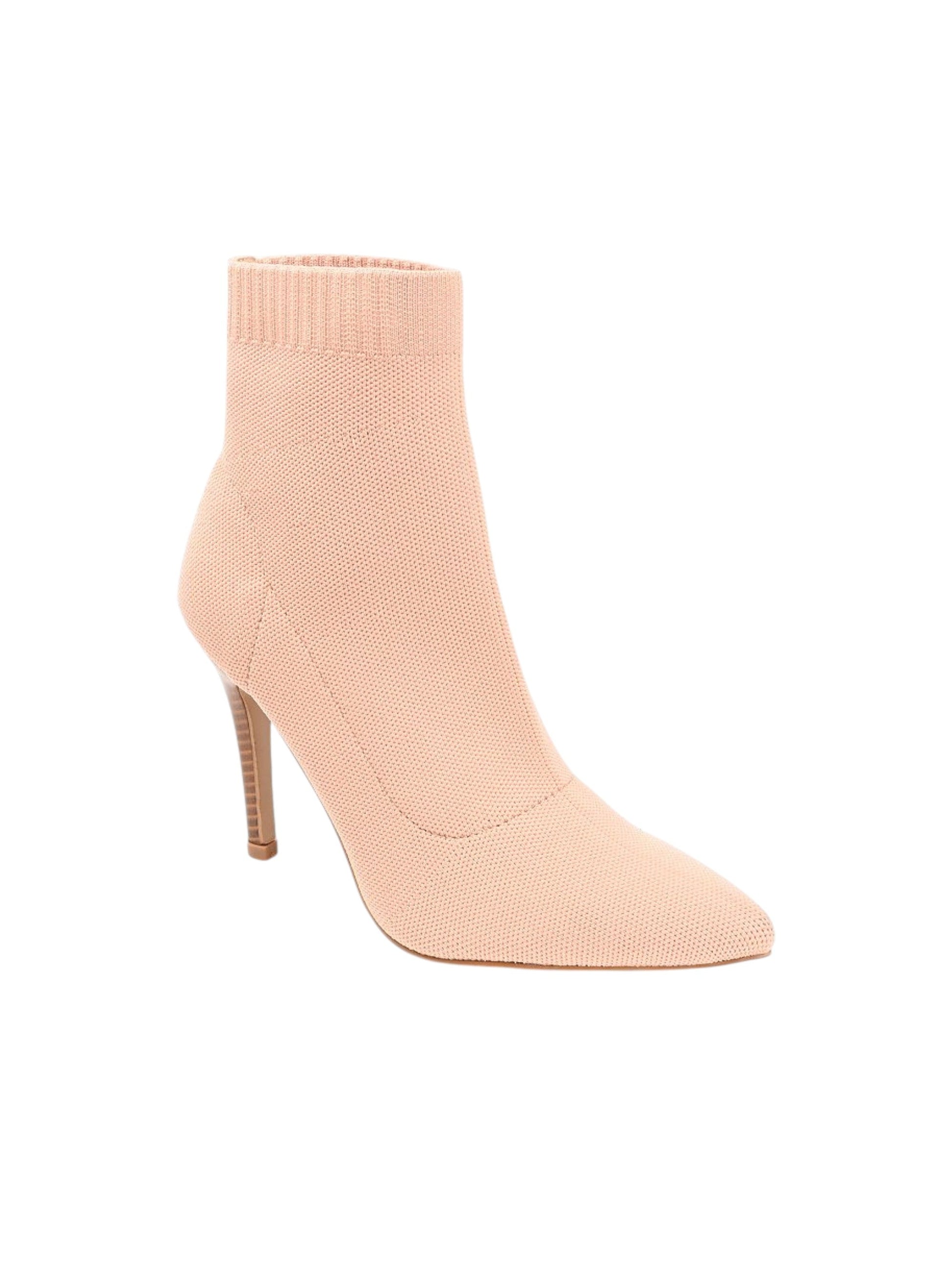 Women's Textured Ankle Boots,Pink