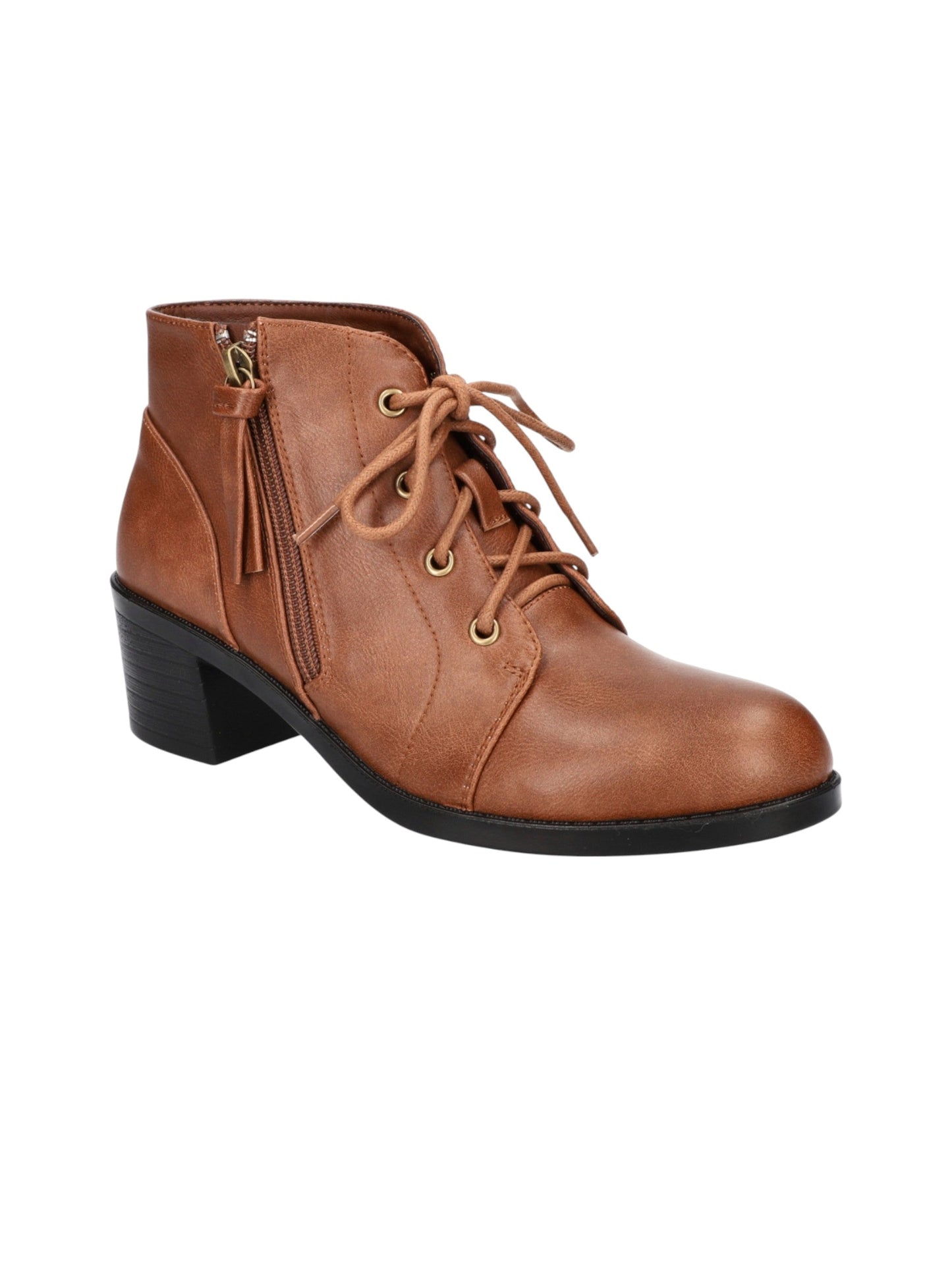 Women's Plain Ankle Boots,Brown