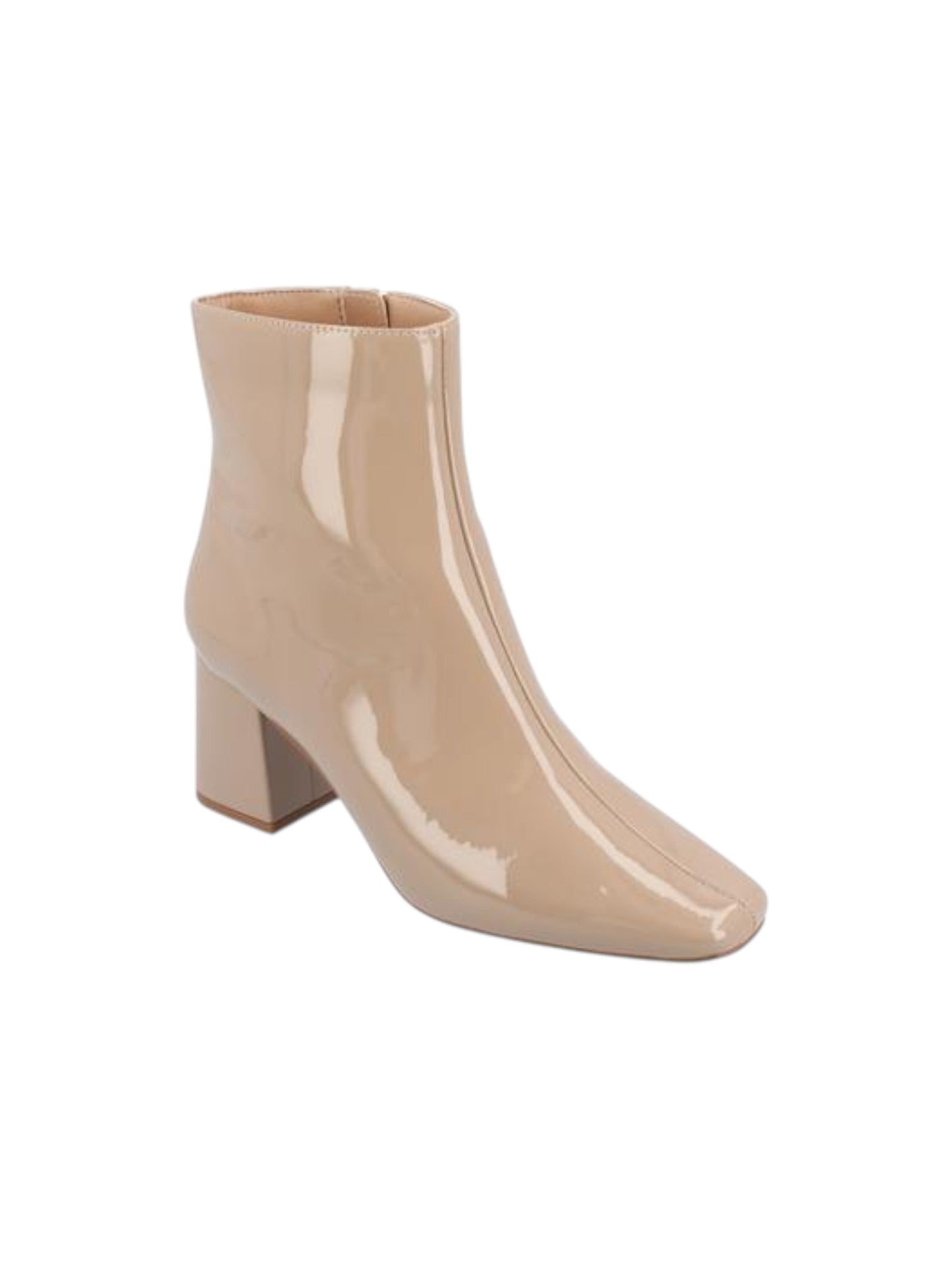 Women's Plain Ankle Boots Heeled,Glow Beige