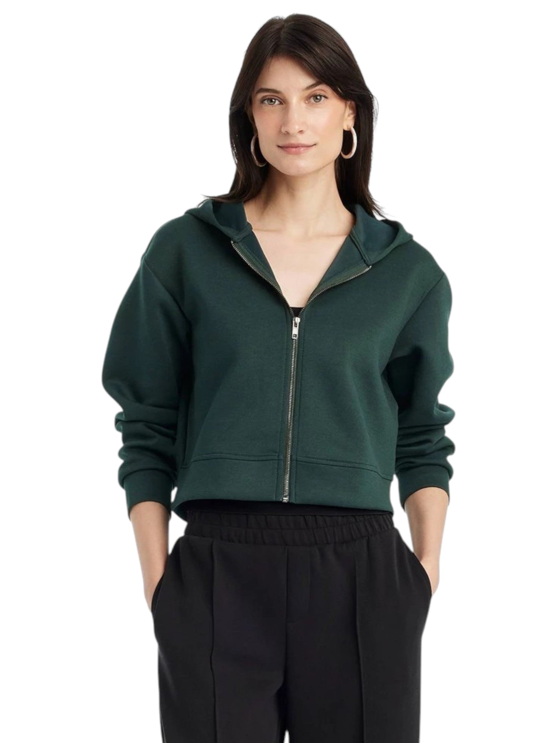Women's Plain Solid Jacket,Green