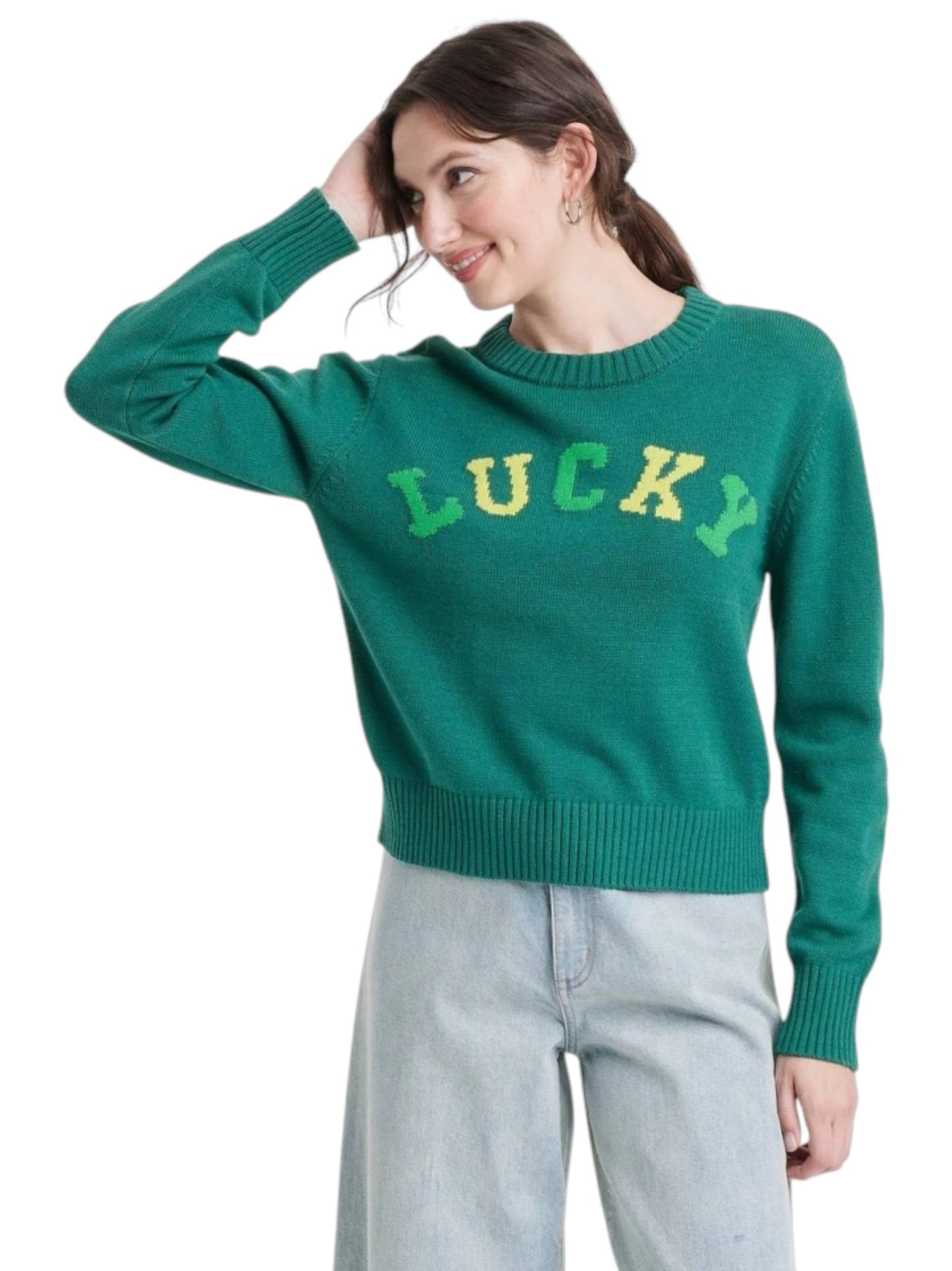 Women's Printed Sweaters,Green