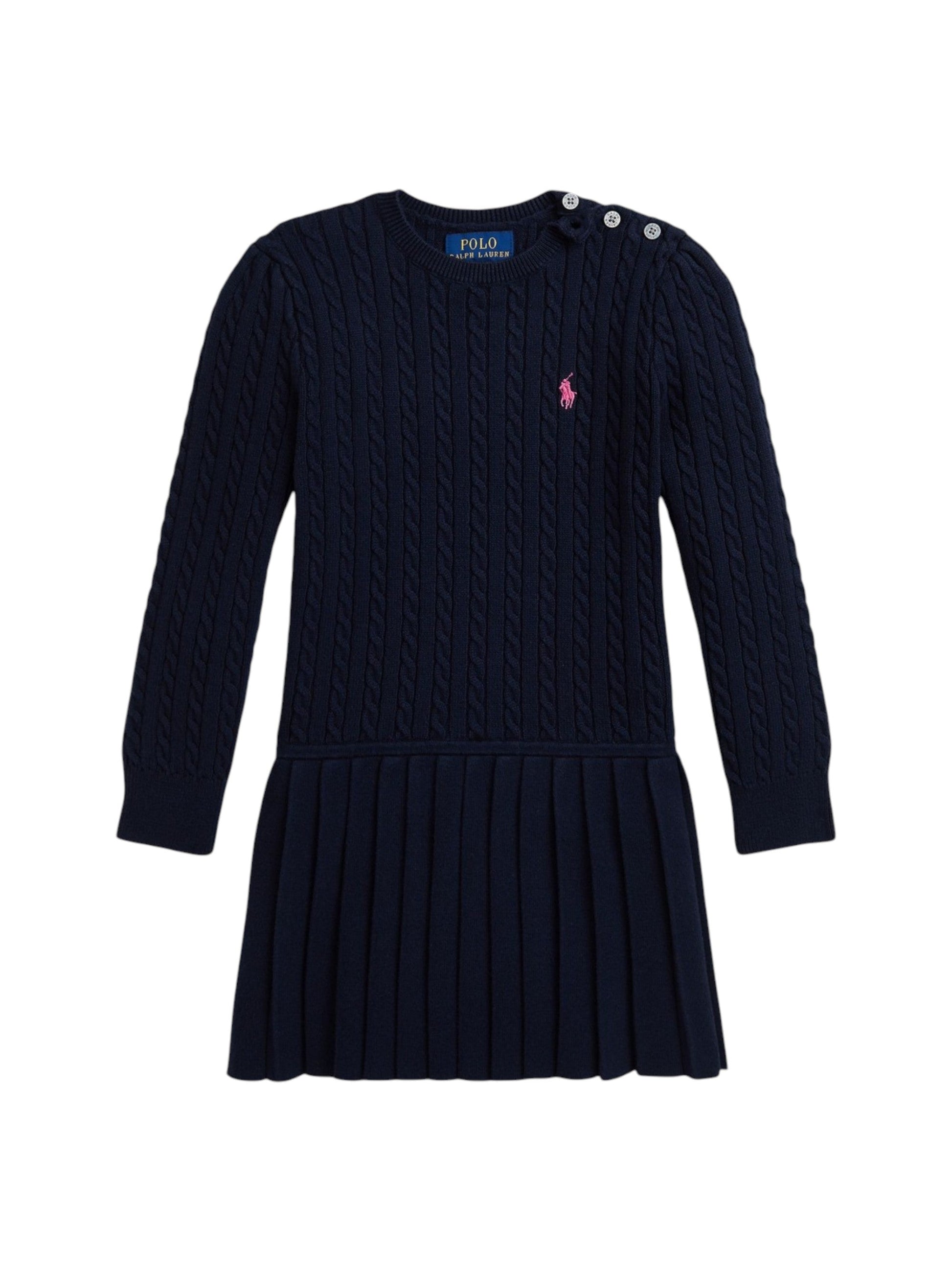 Kids Girl's Knitted Dress,Navy