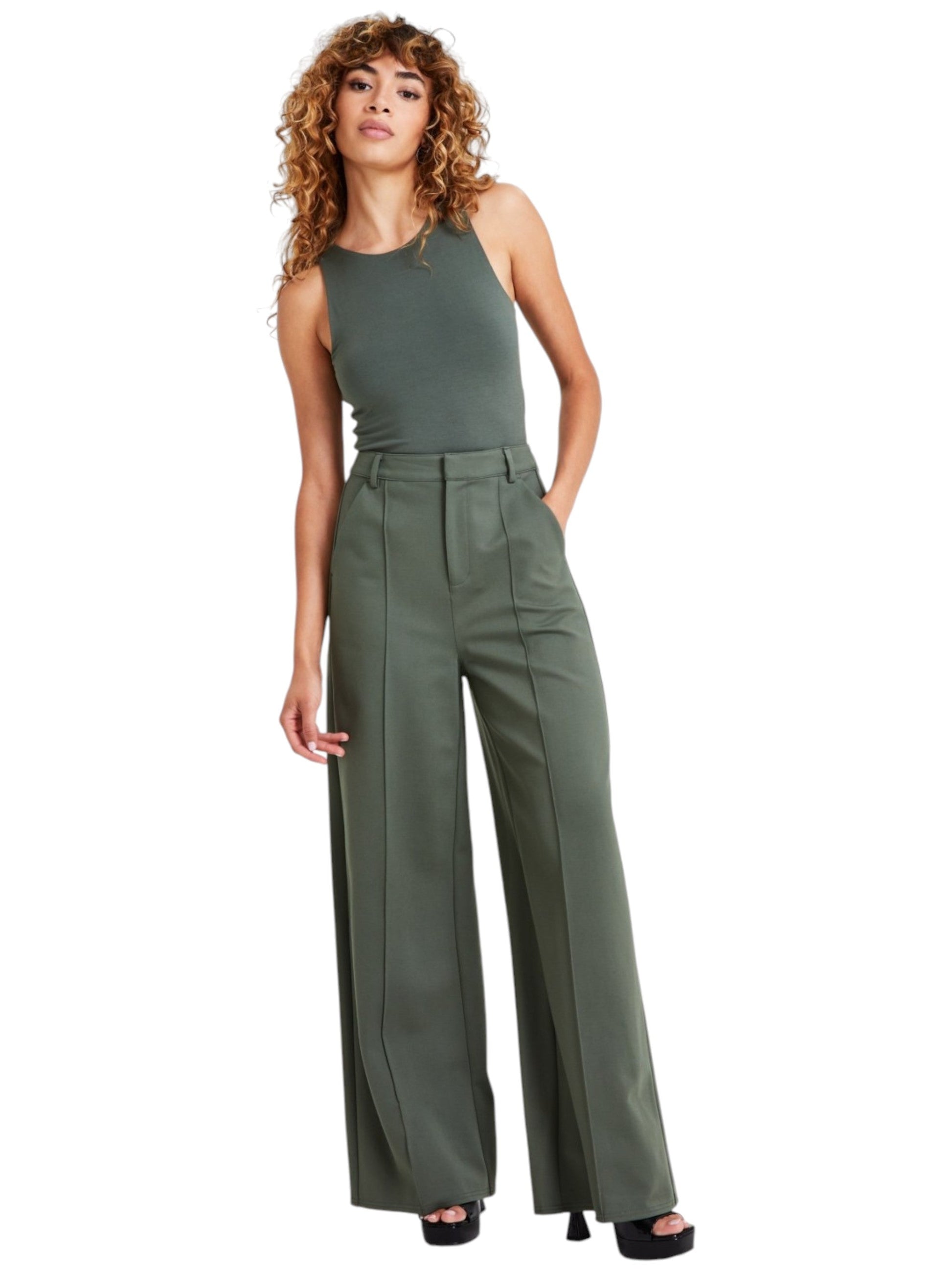 Women's Plain Pant,Olive