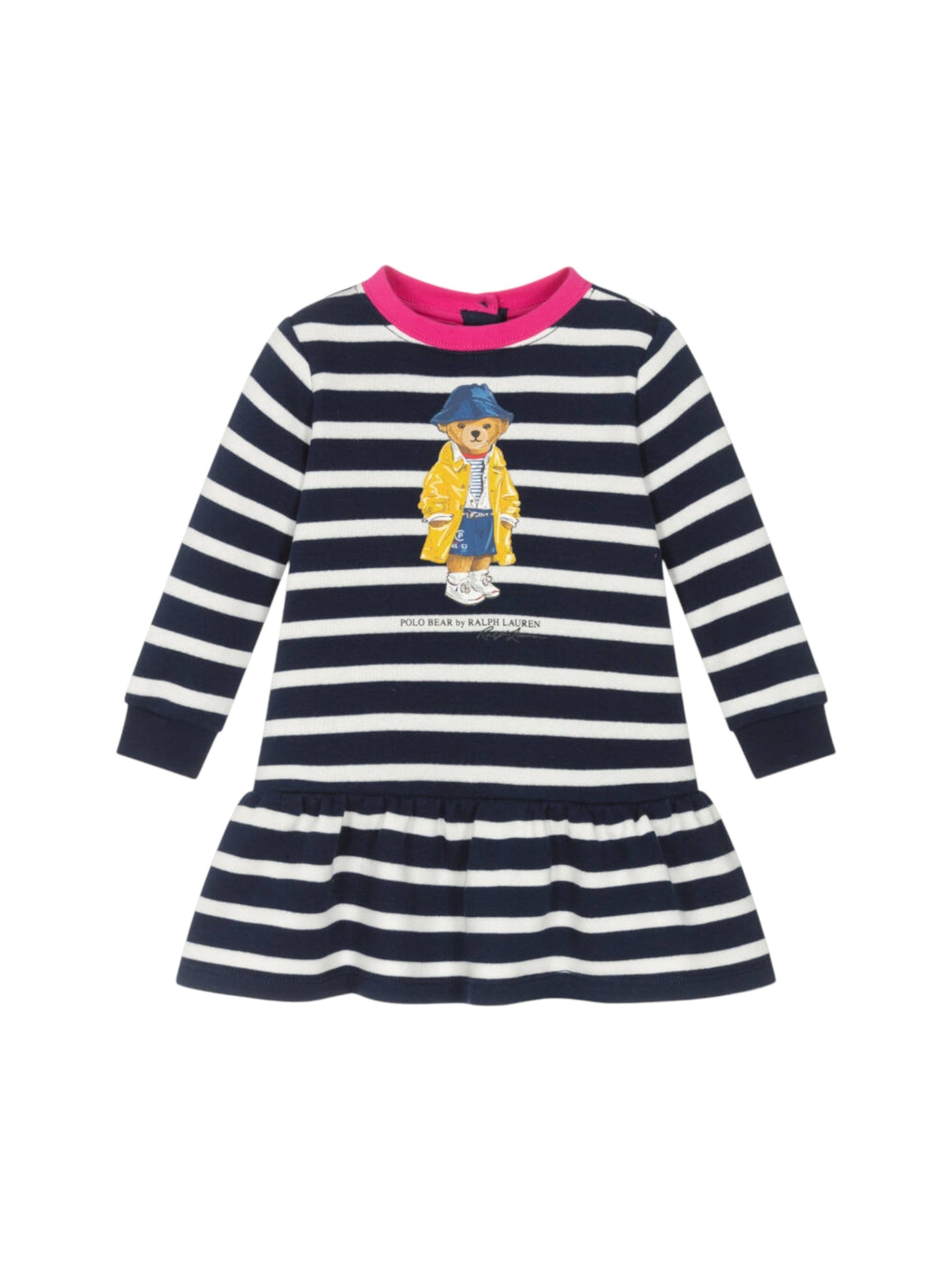 Kids Girl's Striped Dress,Navy