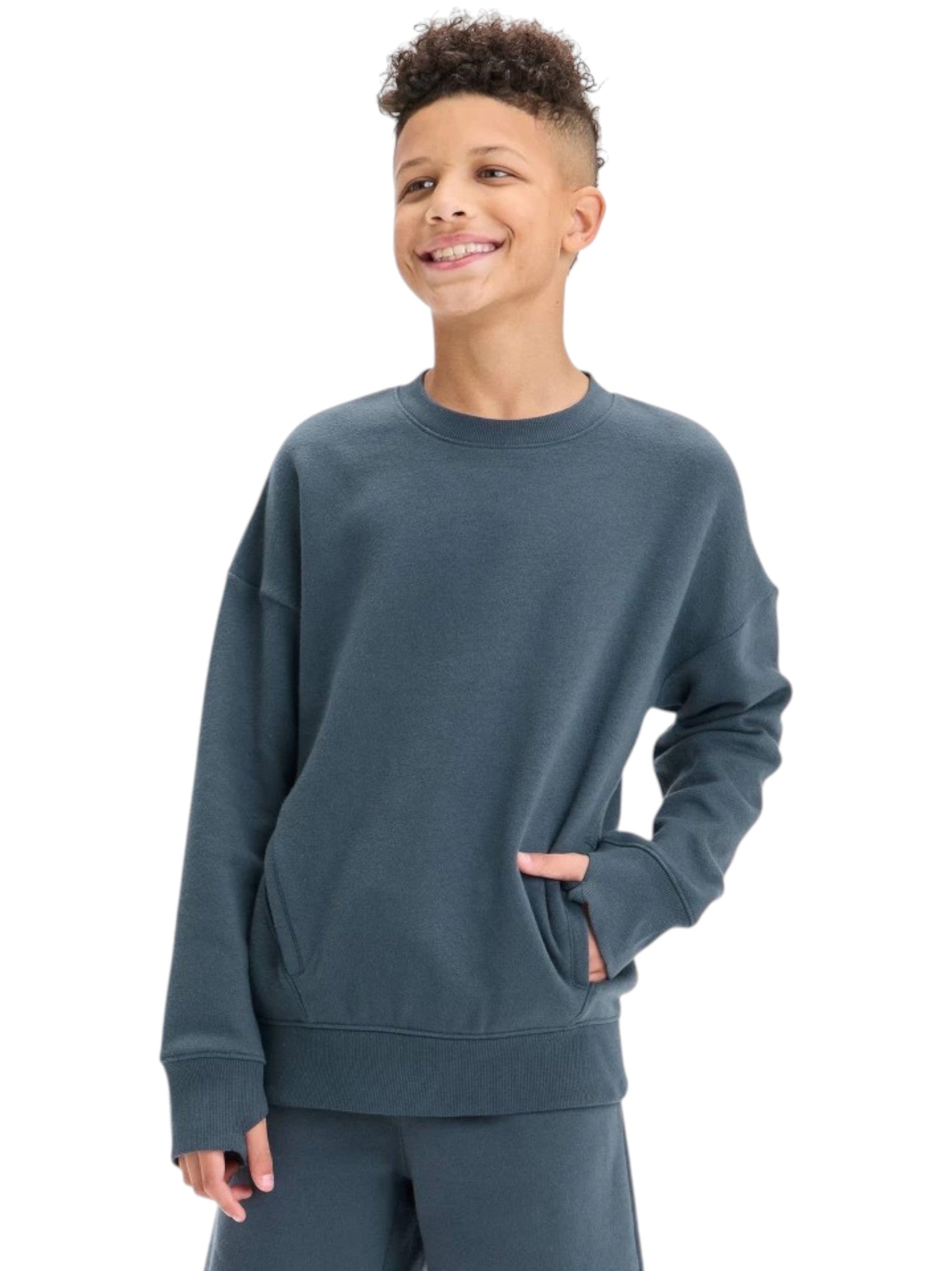 Kids Boy's Plain Solid Sweaters,Dark Green