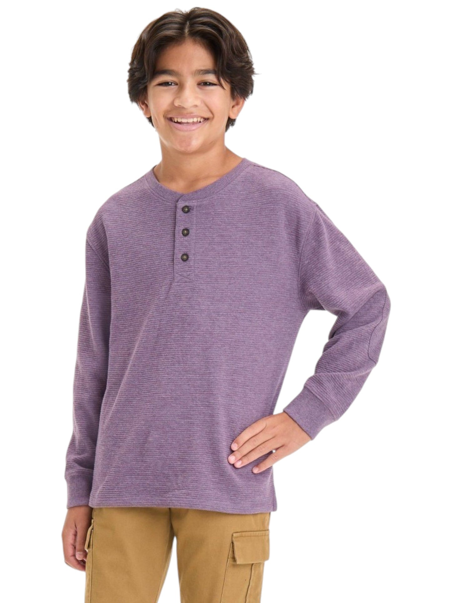 Kids Boy's Ribbed Sweaters,Purple