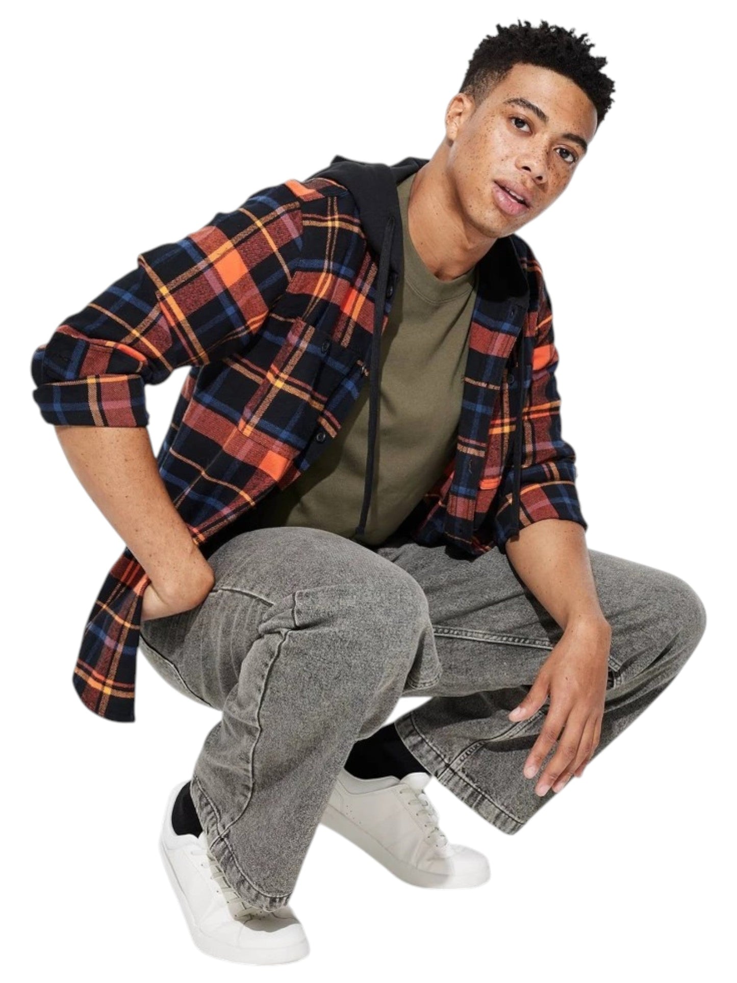 Men's Plaid Dress Shirt,Multi