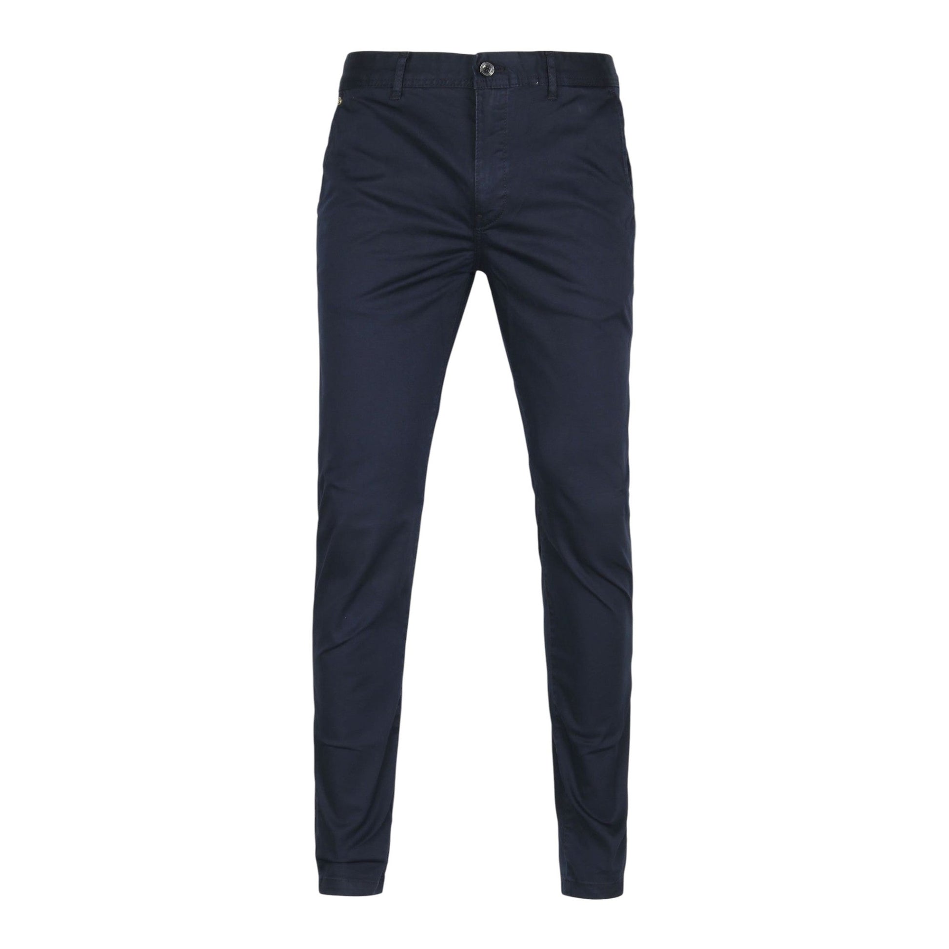 Men's Plain Solid Classic Pants,Navy