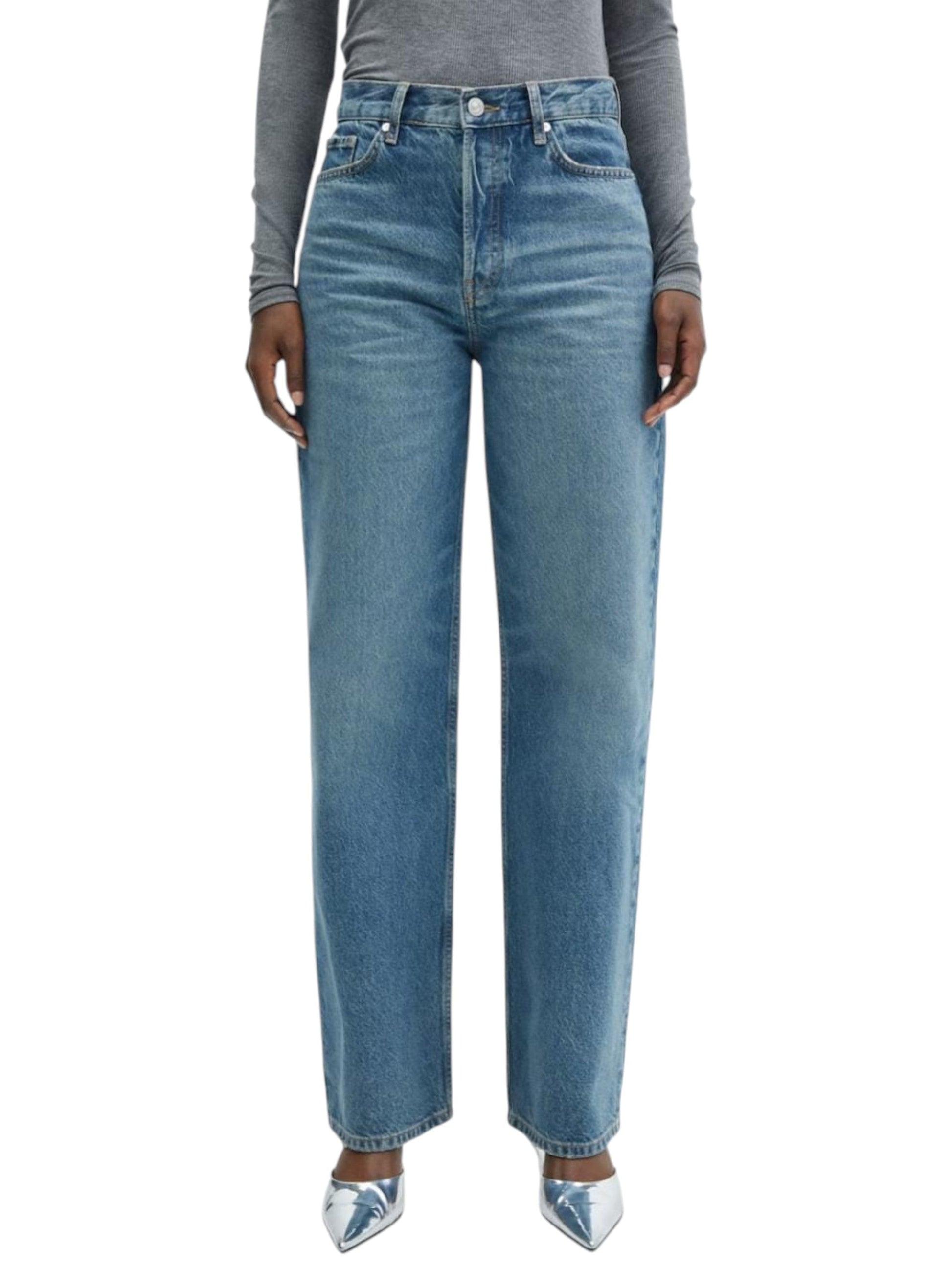 Women's Washed Jeans,Blue