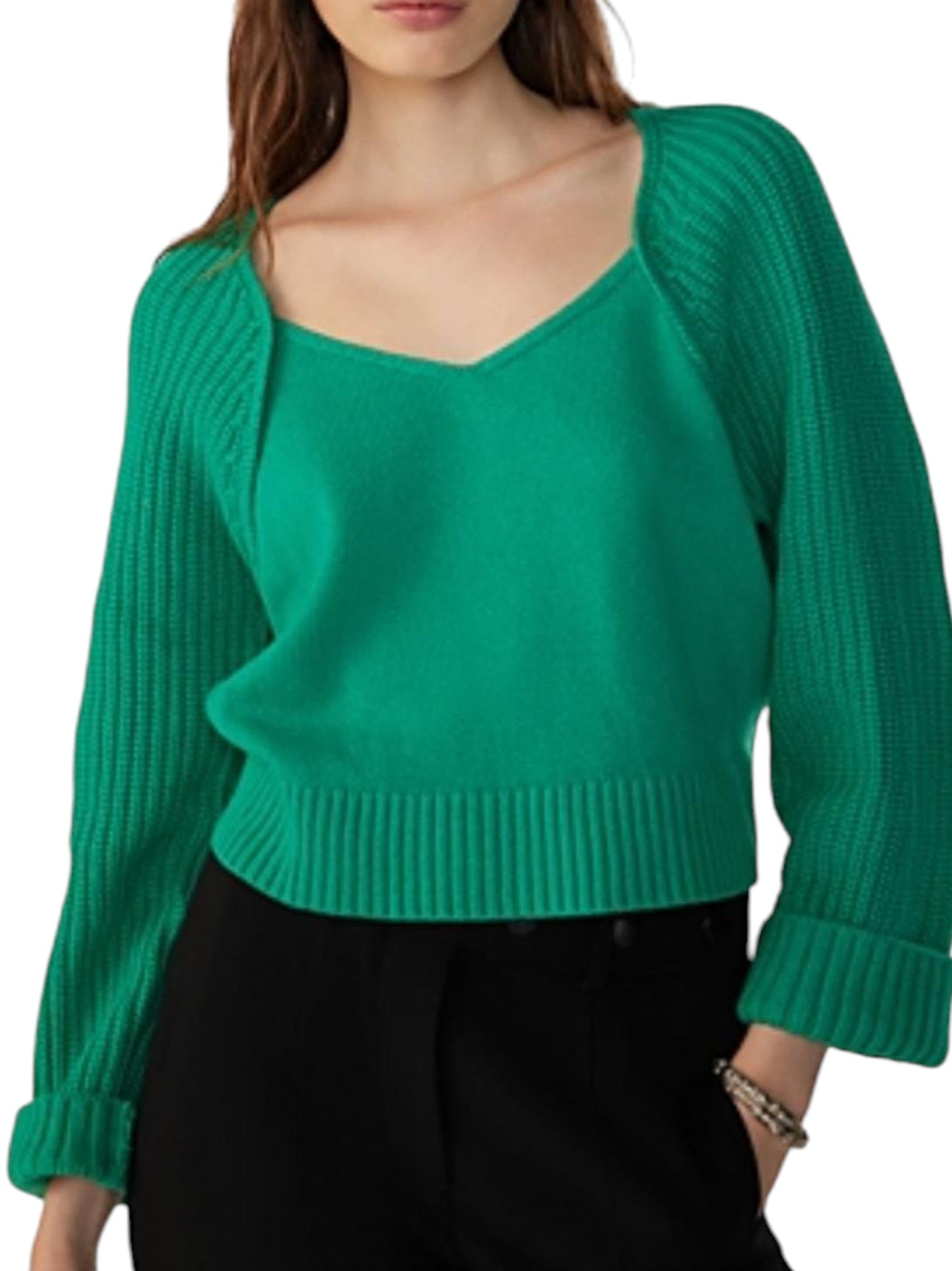 Women's Knitted Top,Green