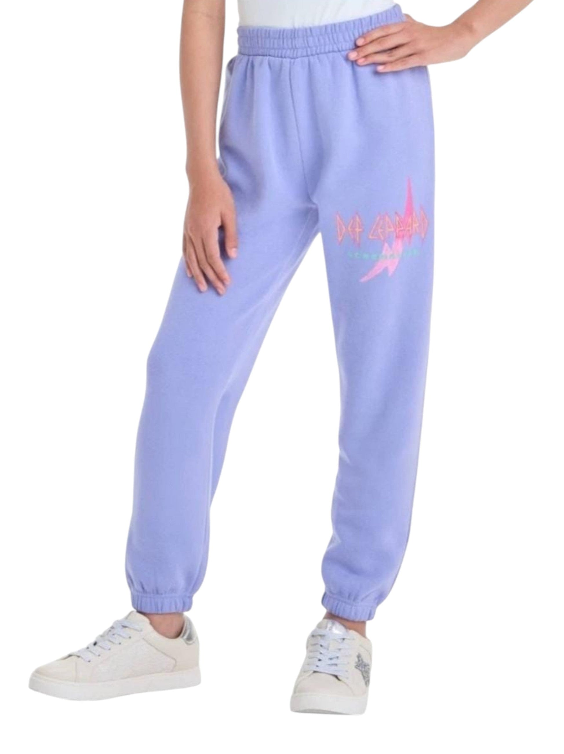 Kids Girl's Brand Logo Printed Pant,Purple