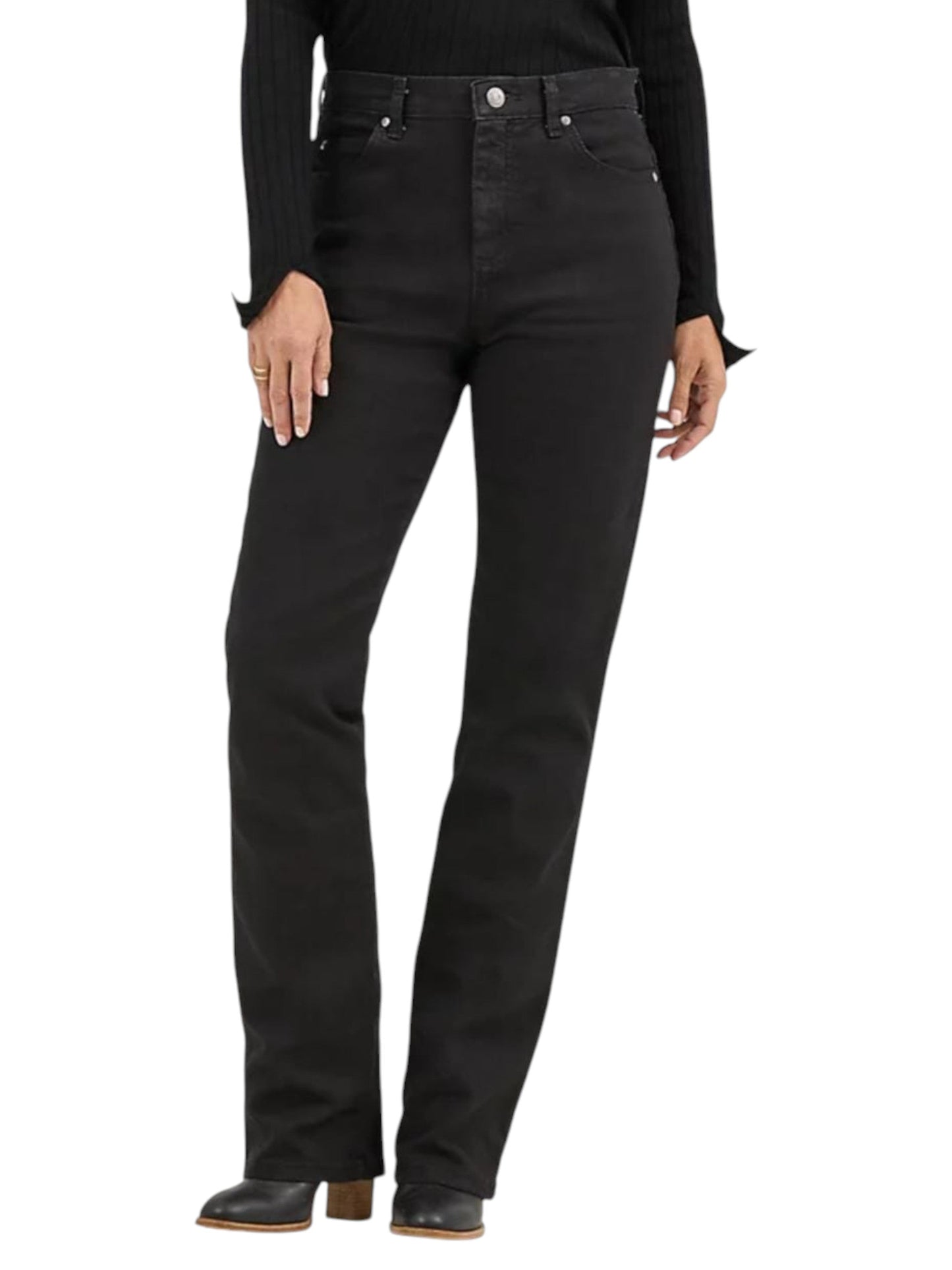 Women's Plain Solid Jeans,Black