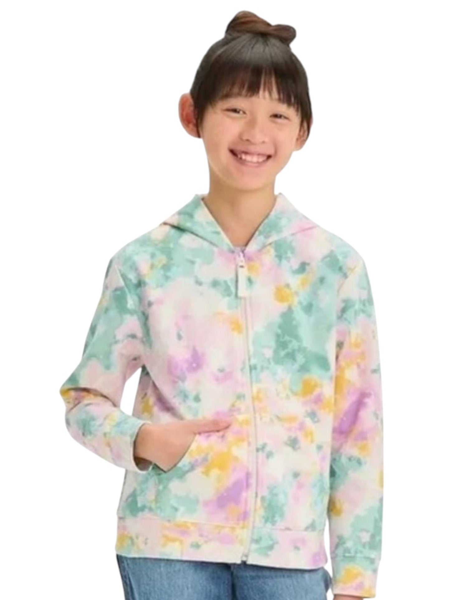 Kids Girl's Colorblocked Hoodie,Multi