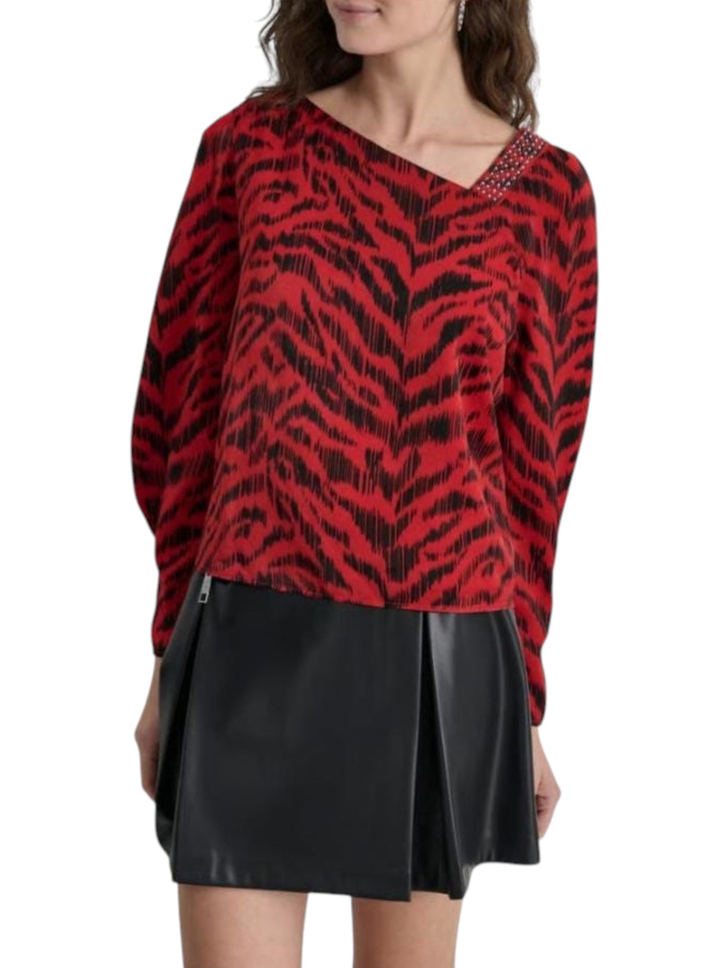 Women's Printed Top,Red
