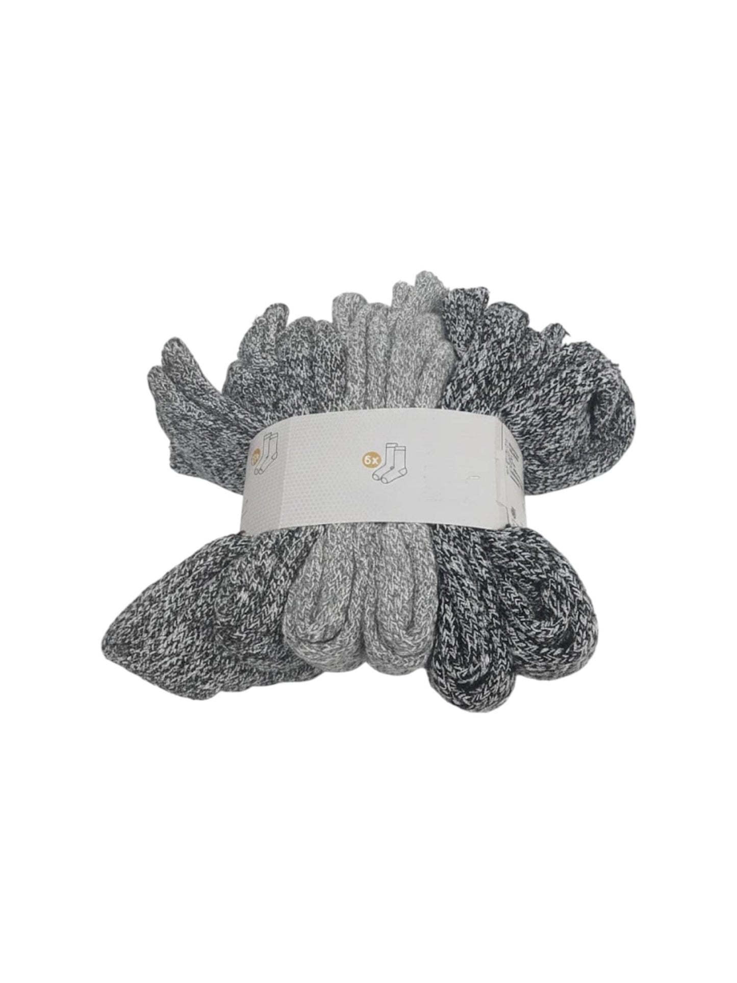 Women's Heather Knitted Socks Set 6Pieces,Grey