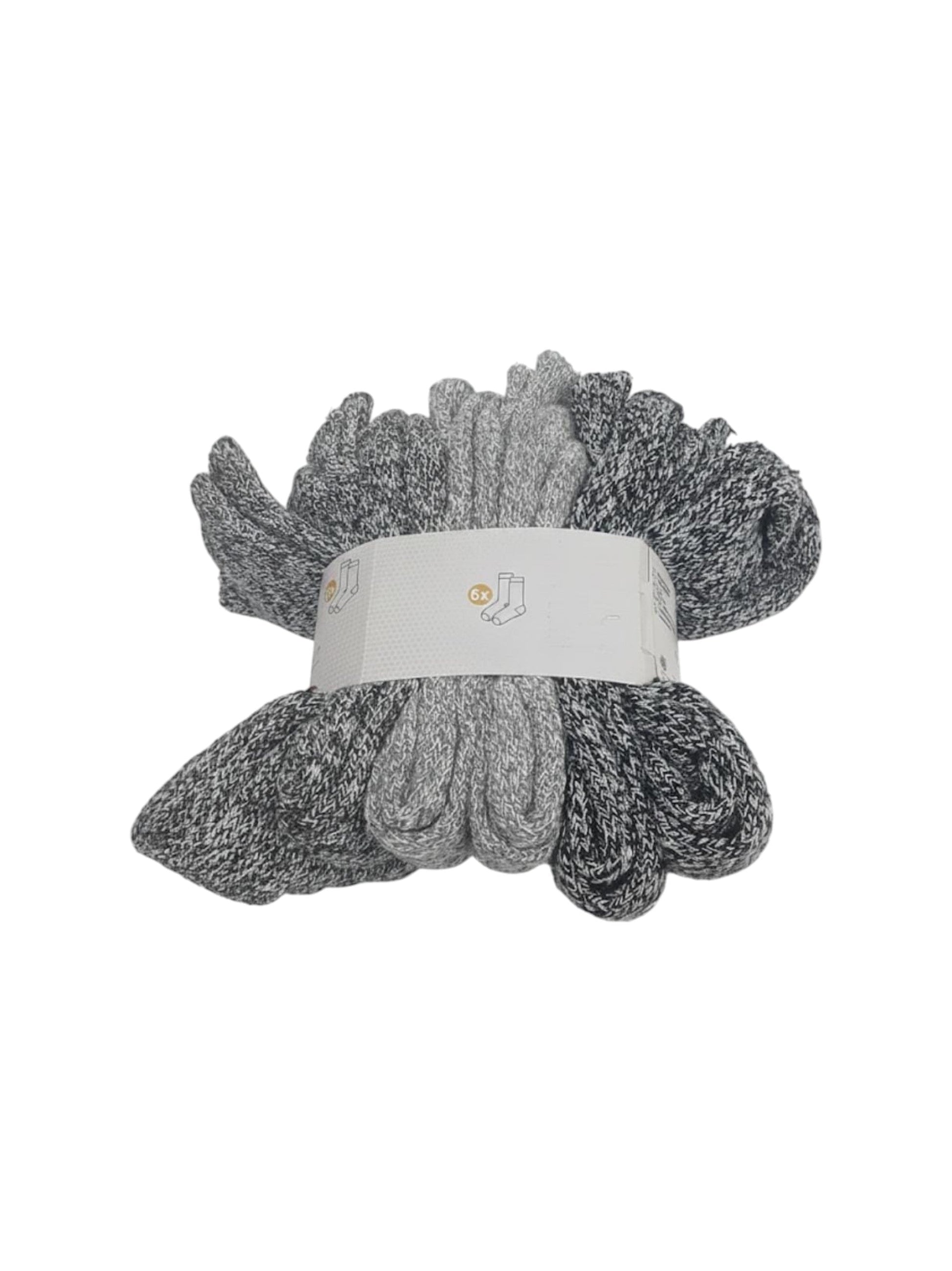 Women's Heather Knitted Socks Set 6Pieces,Grey
