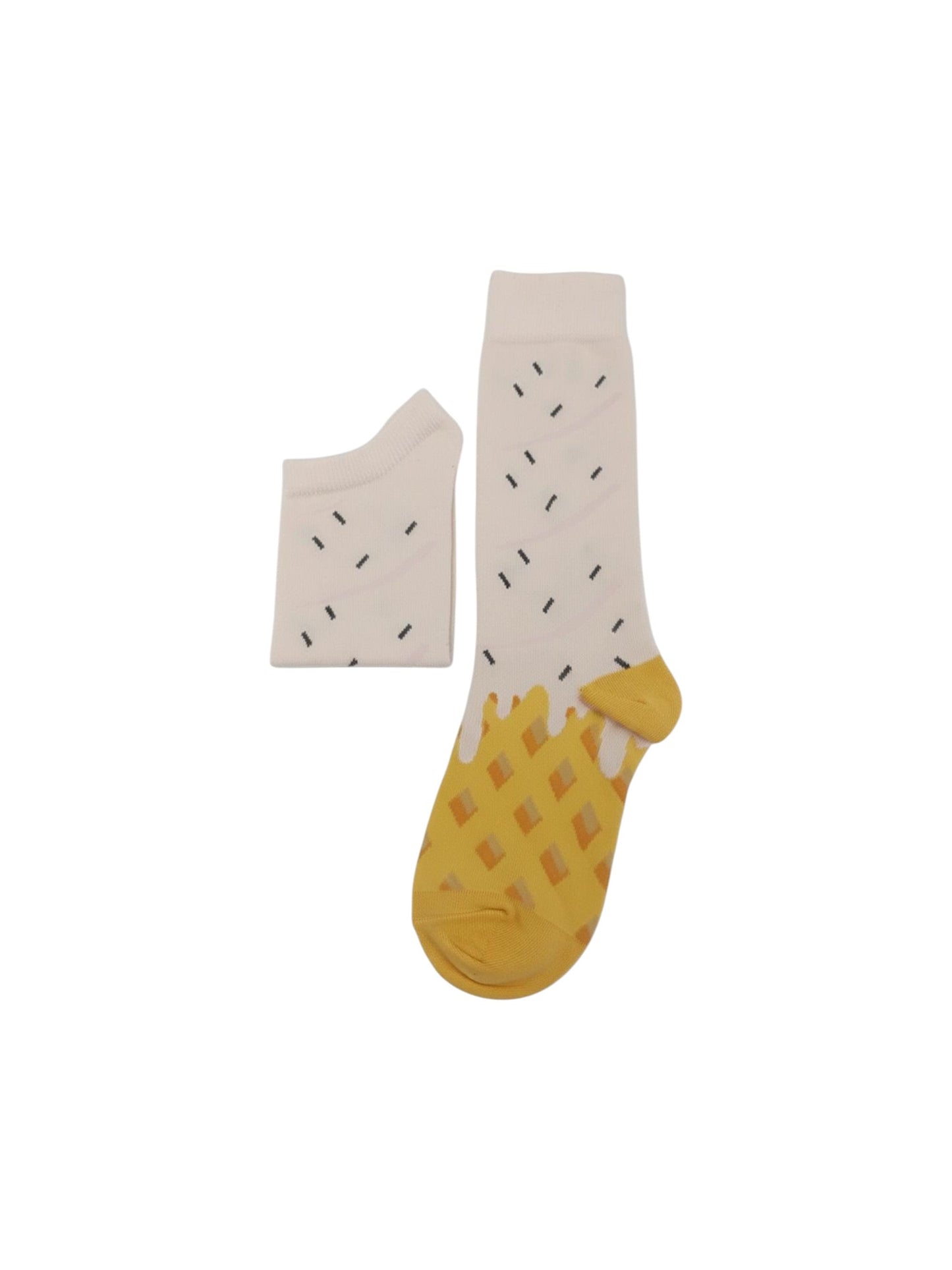 Men's Printed Knitted Socks,Yellow