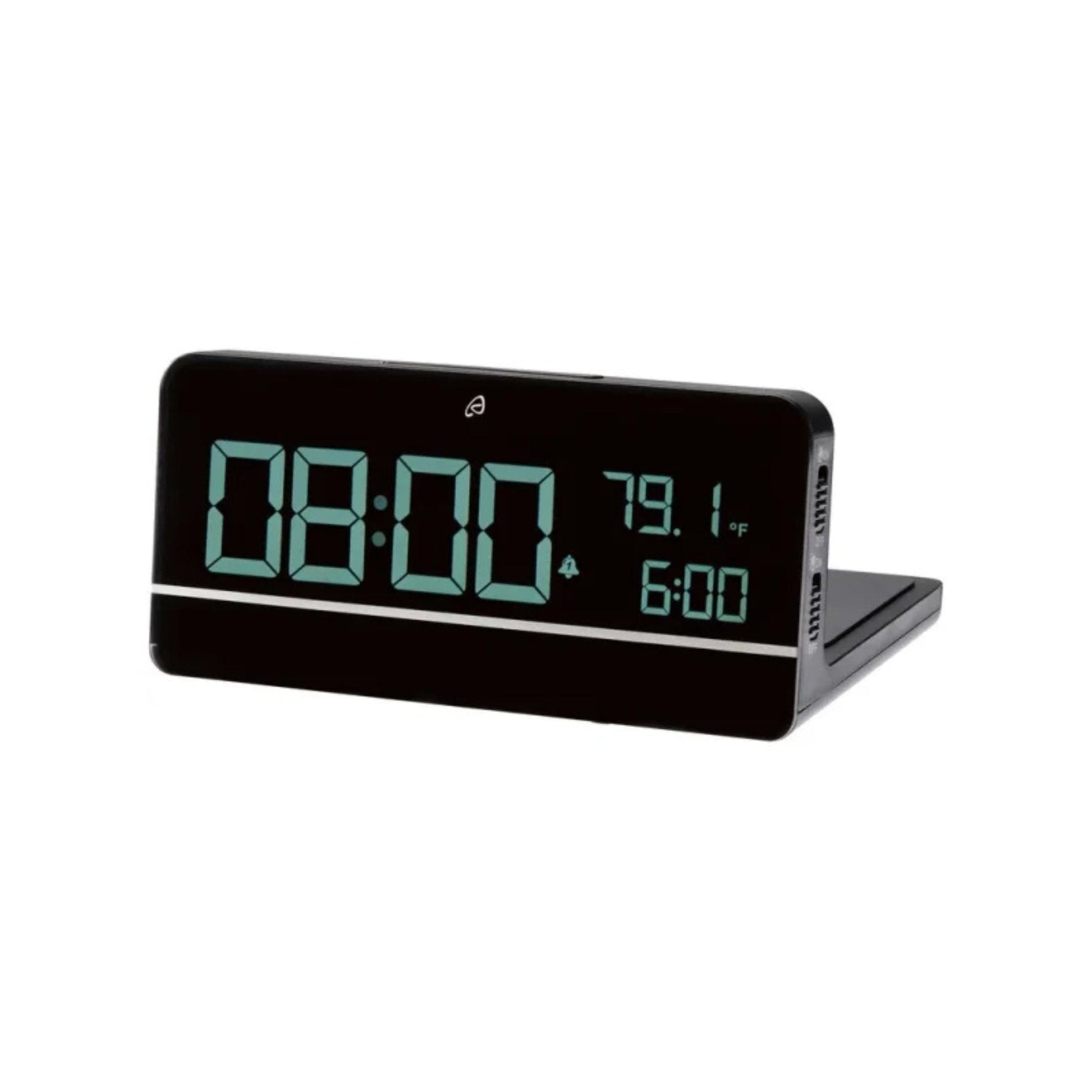 Digital Alarm Clock With Qi Charging Station