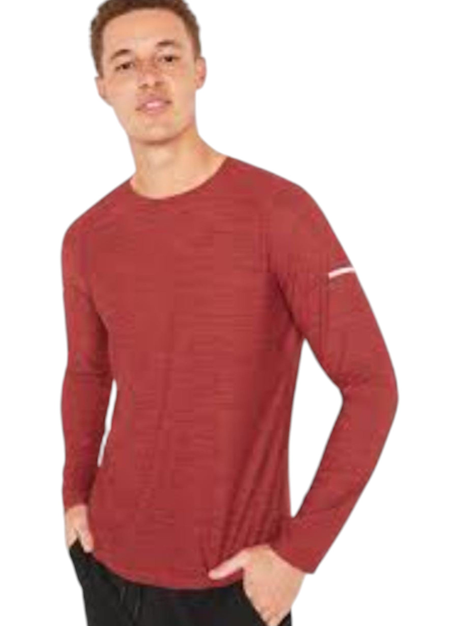 Men's Heather Sport Top,Dark Coral