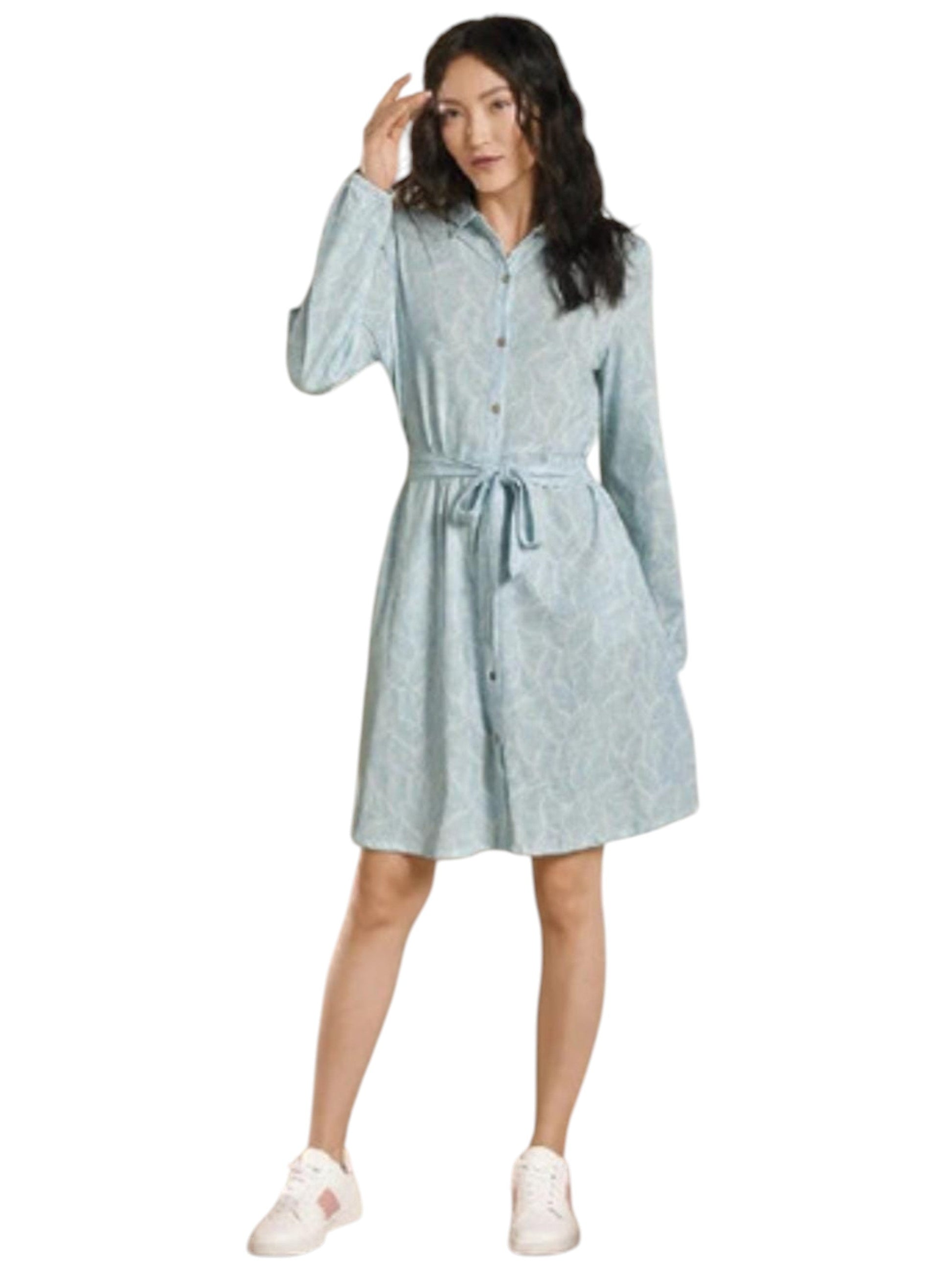 Women's Printed Dress,Light Blue