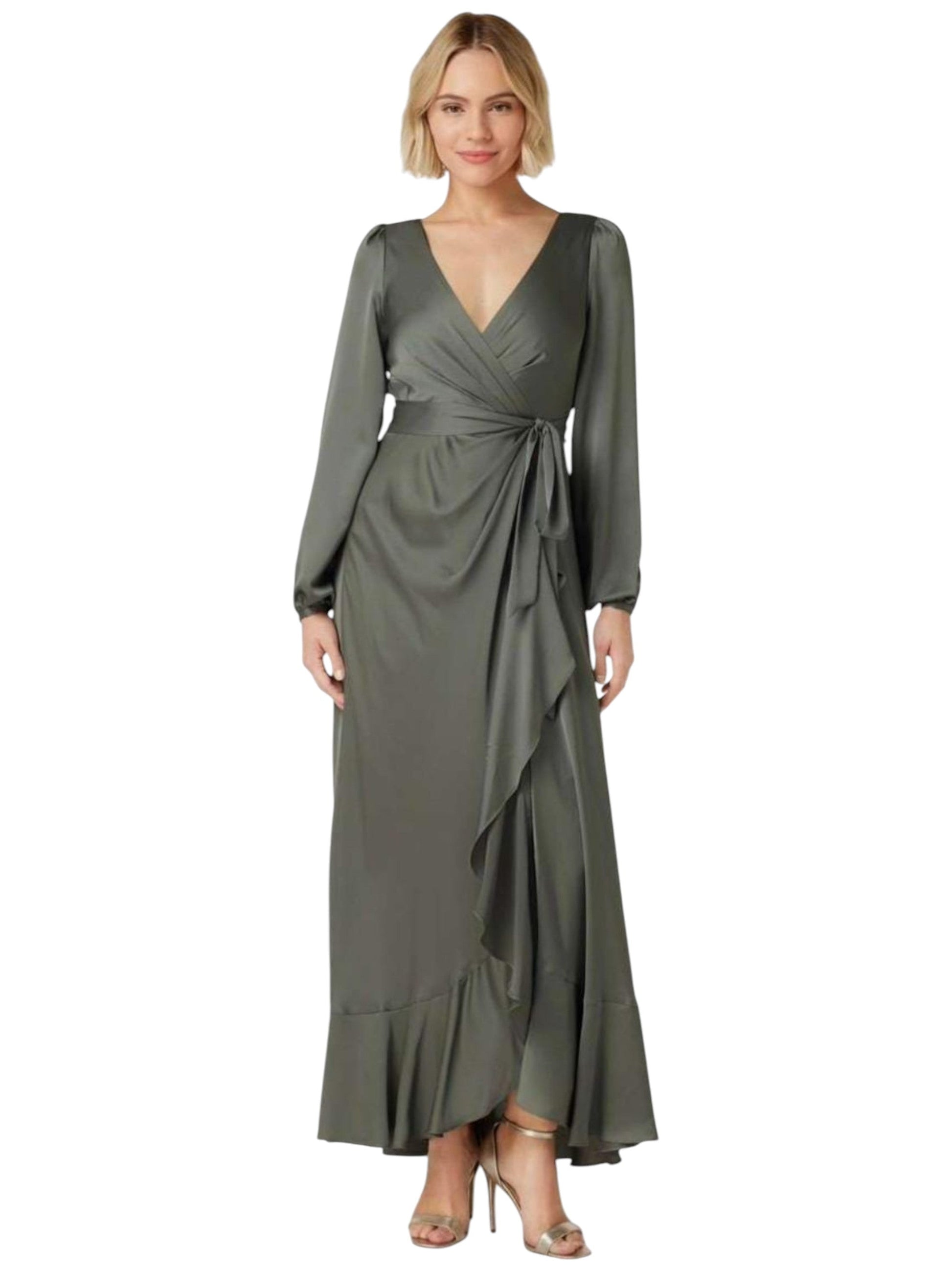 Women's Plain Dress,Olive