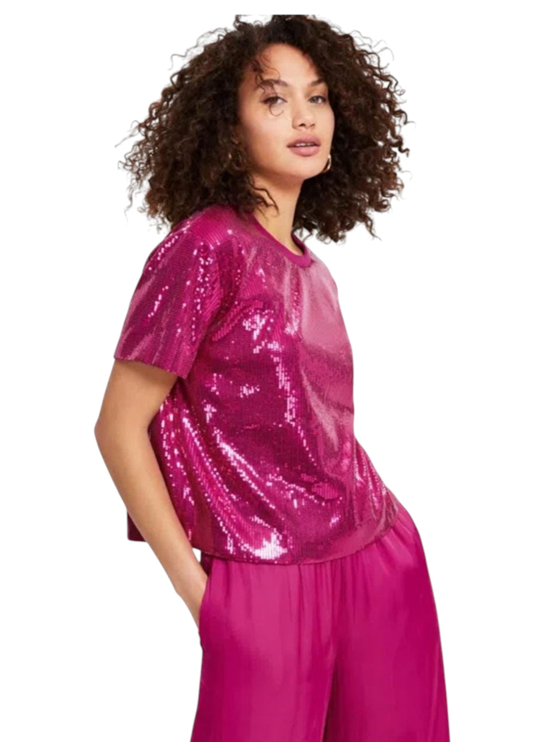 Women's Sequined Top,Pink