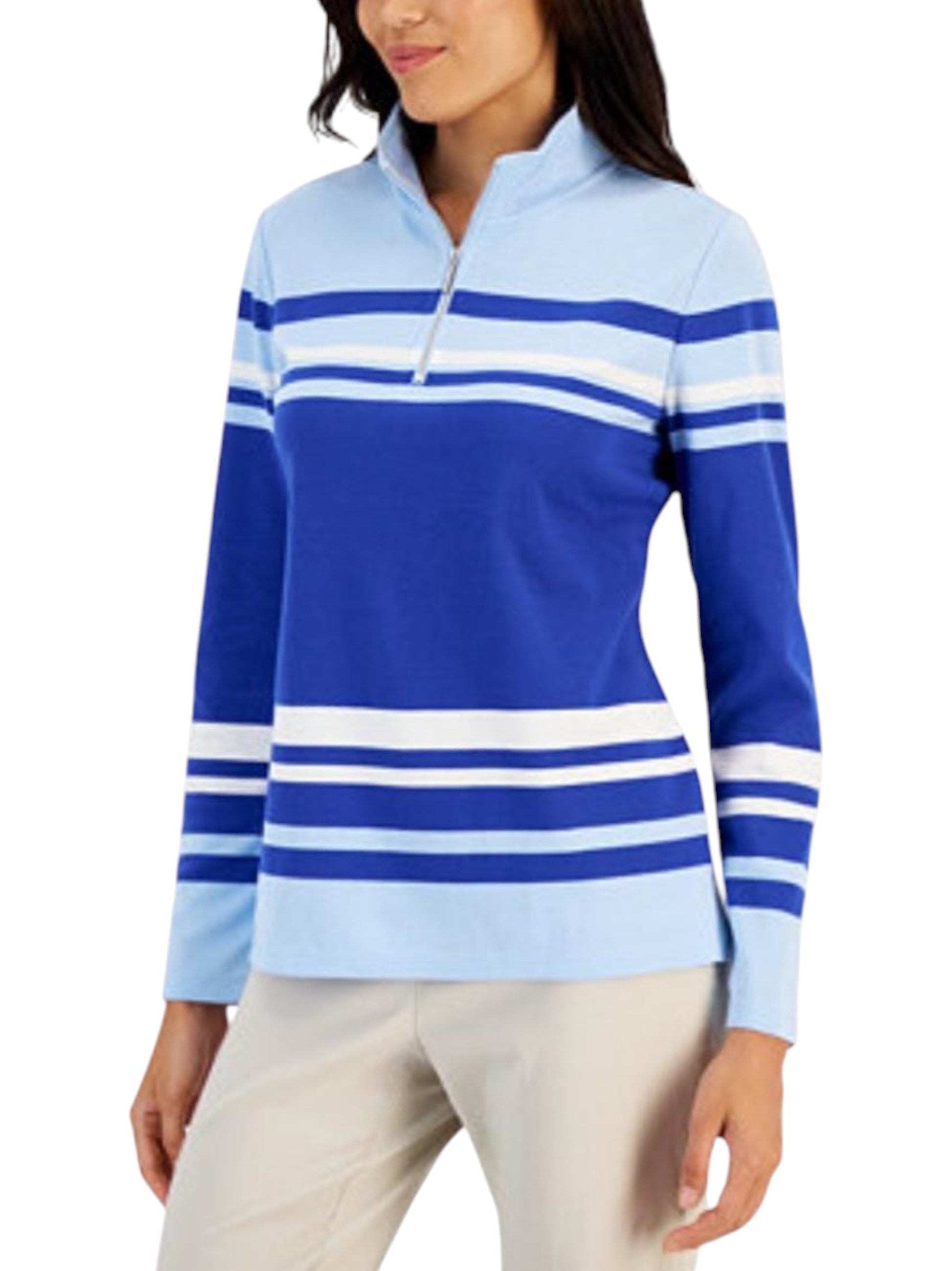 Women's Striped Sweaters,Blue