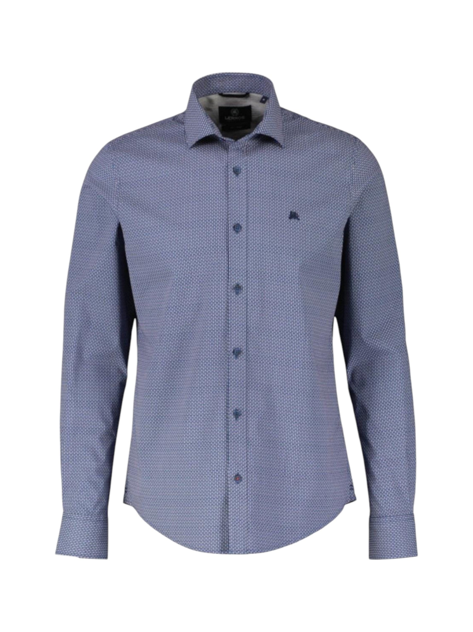 Men's Printed Dress Shirt,Blue