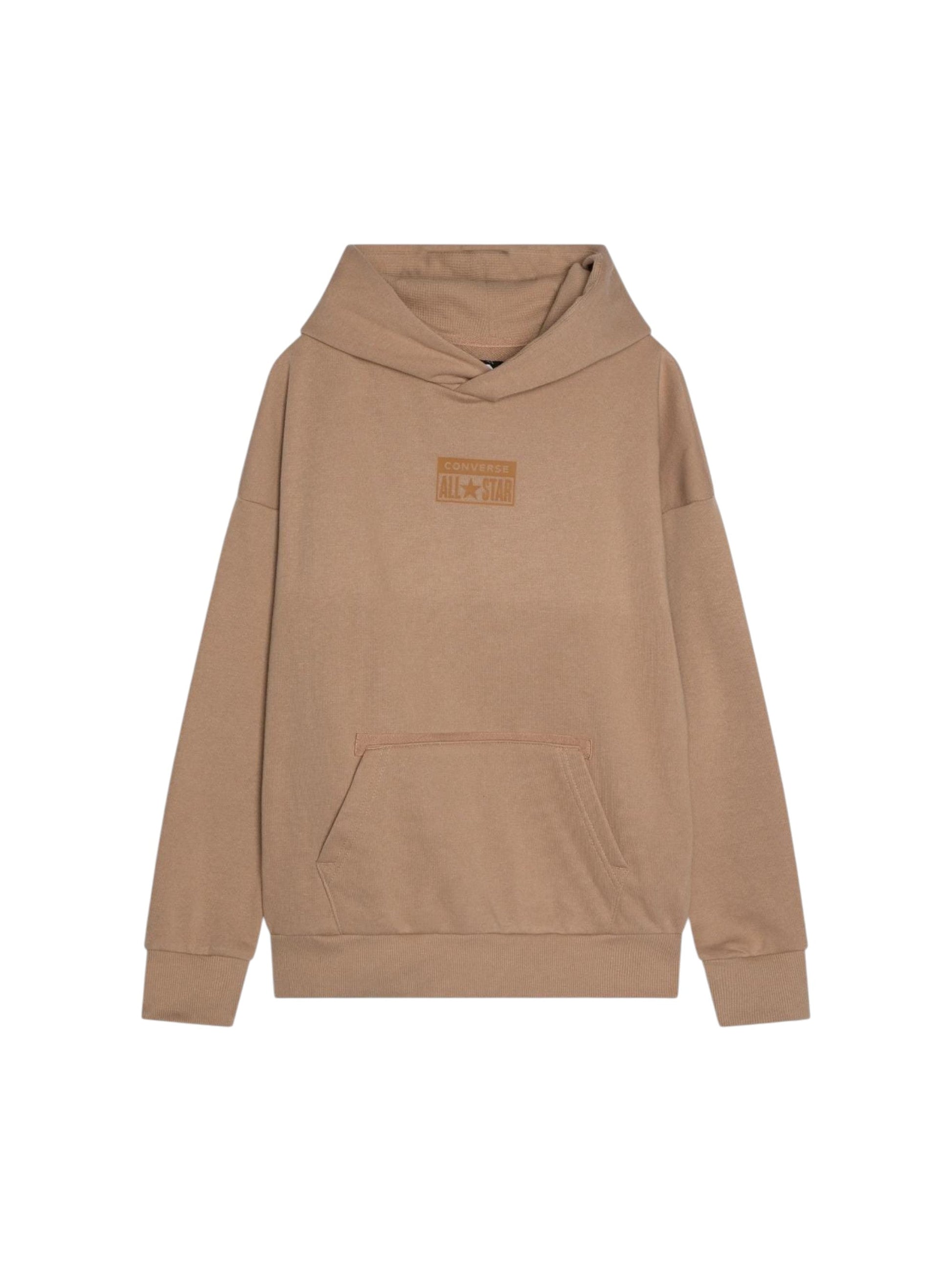 Kids Girl's Brand Logo Printed Hoodie,Light Brown