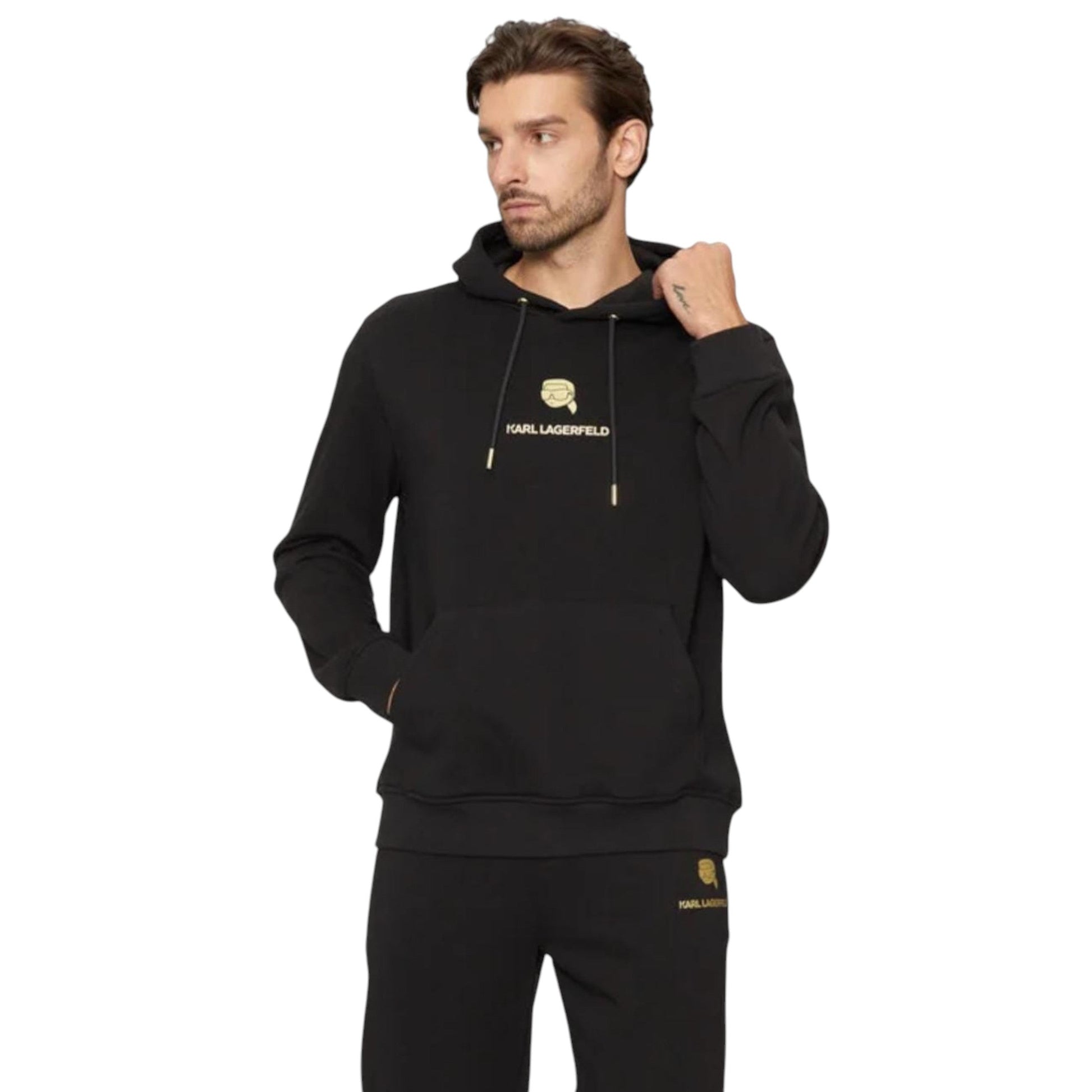 Men's Brand Logo printed Hoodie,Black