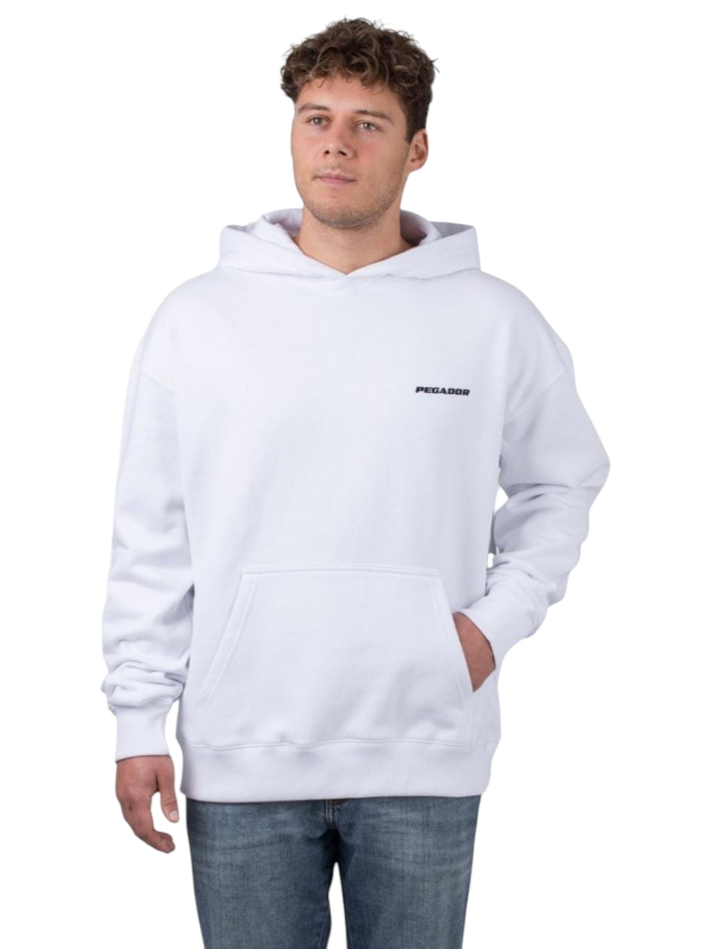 Men's Plain Solid Hoodie,White