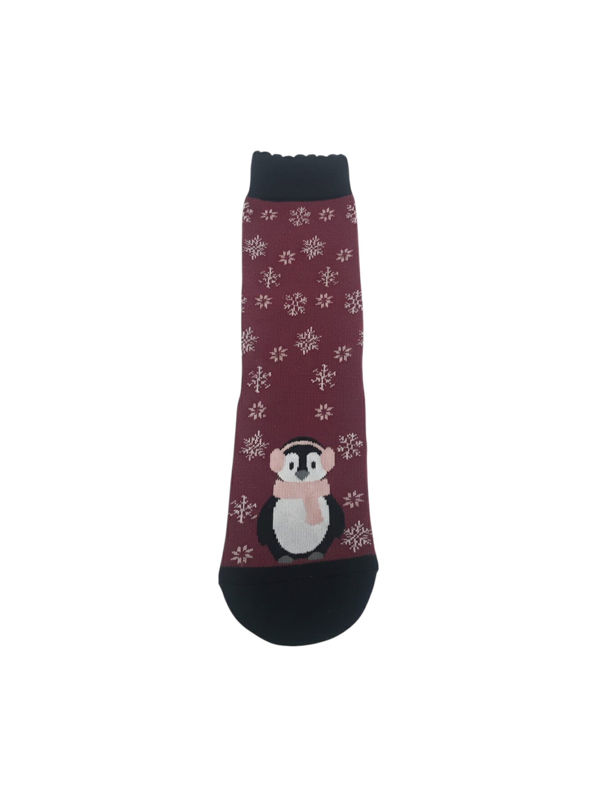 Women's Printed Socks,Burgundy