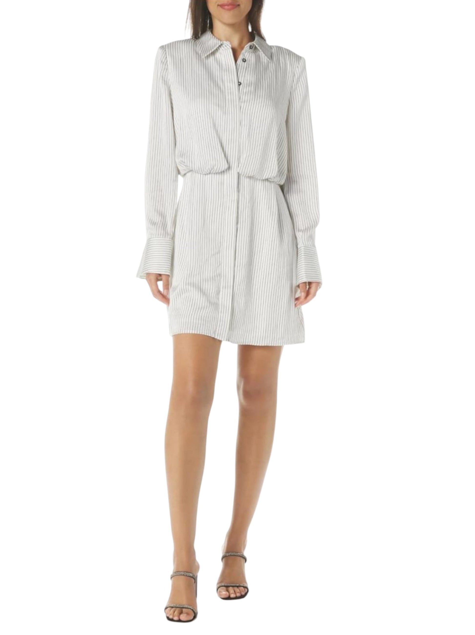 Women's Striped Dress,White