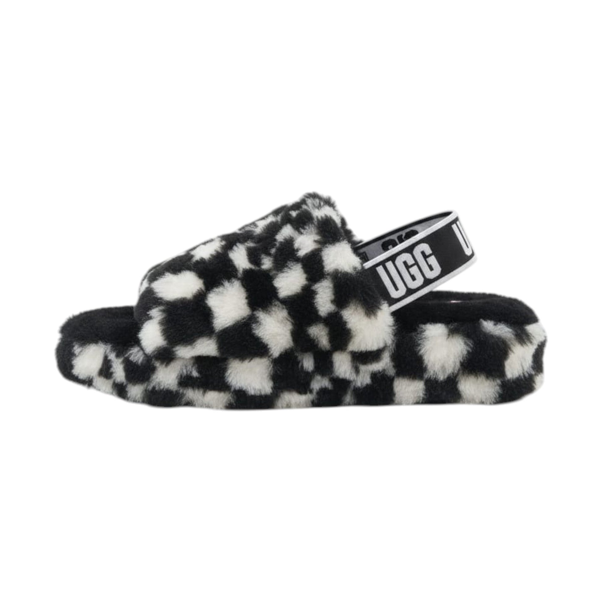 Women's Faux Fur Slipper,Black