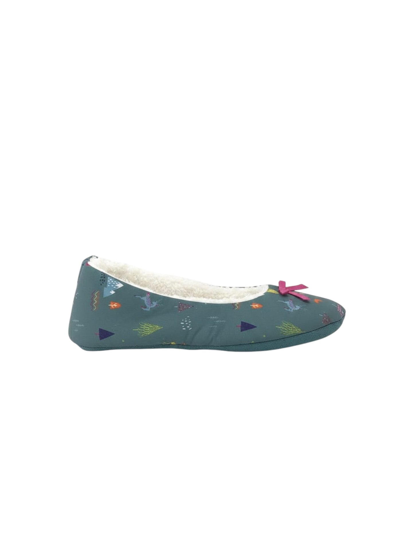 Women's Lined Slippers,Turquoise