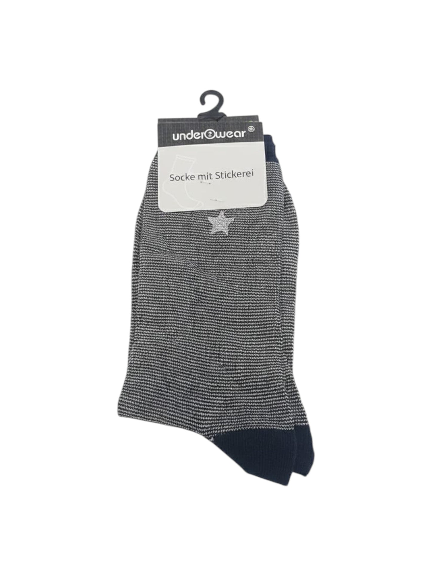 Women's Striped Knitted Socks,Navy