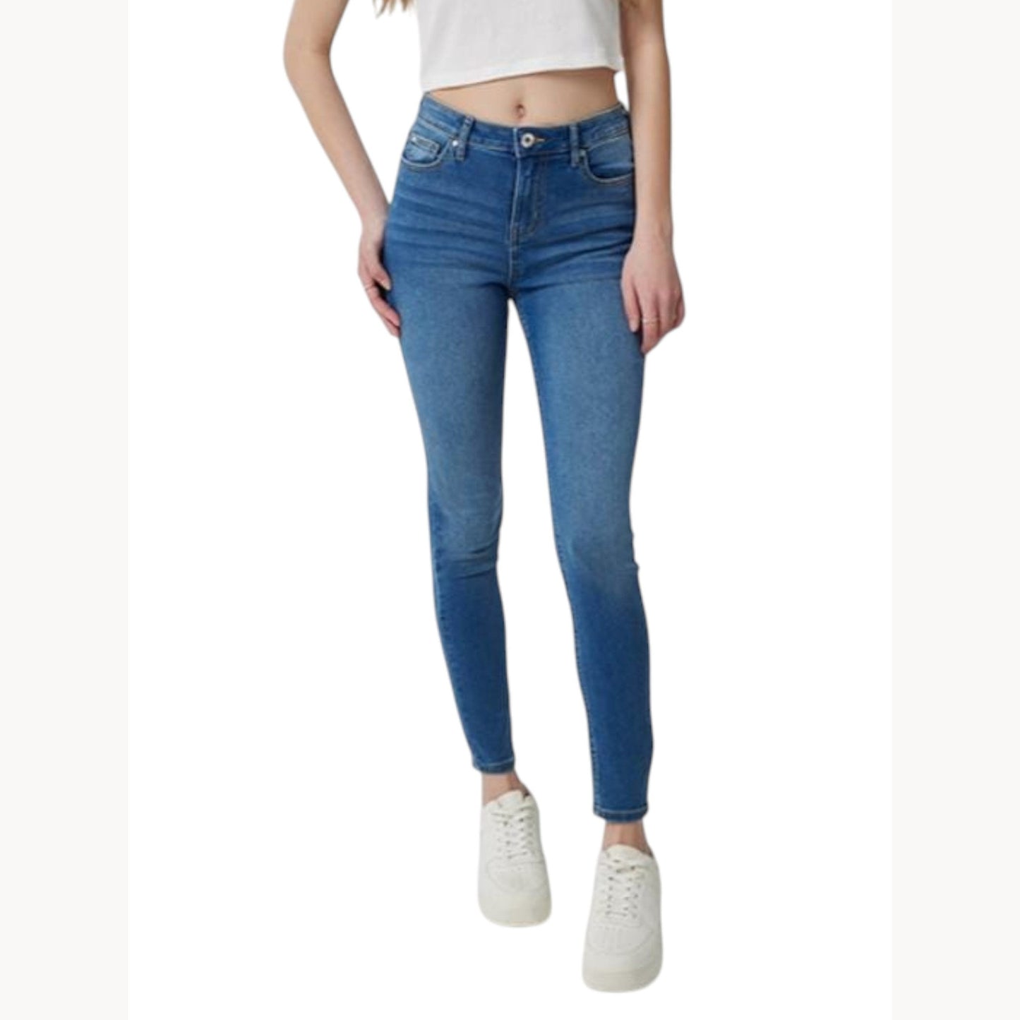 Kids Girl's Washed Jeans,Blue