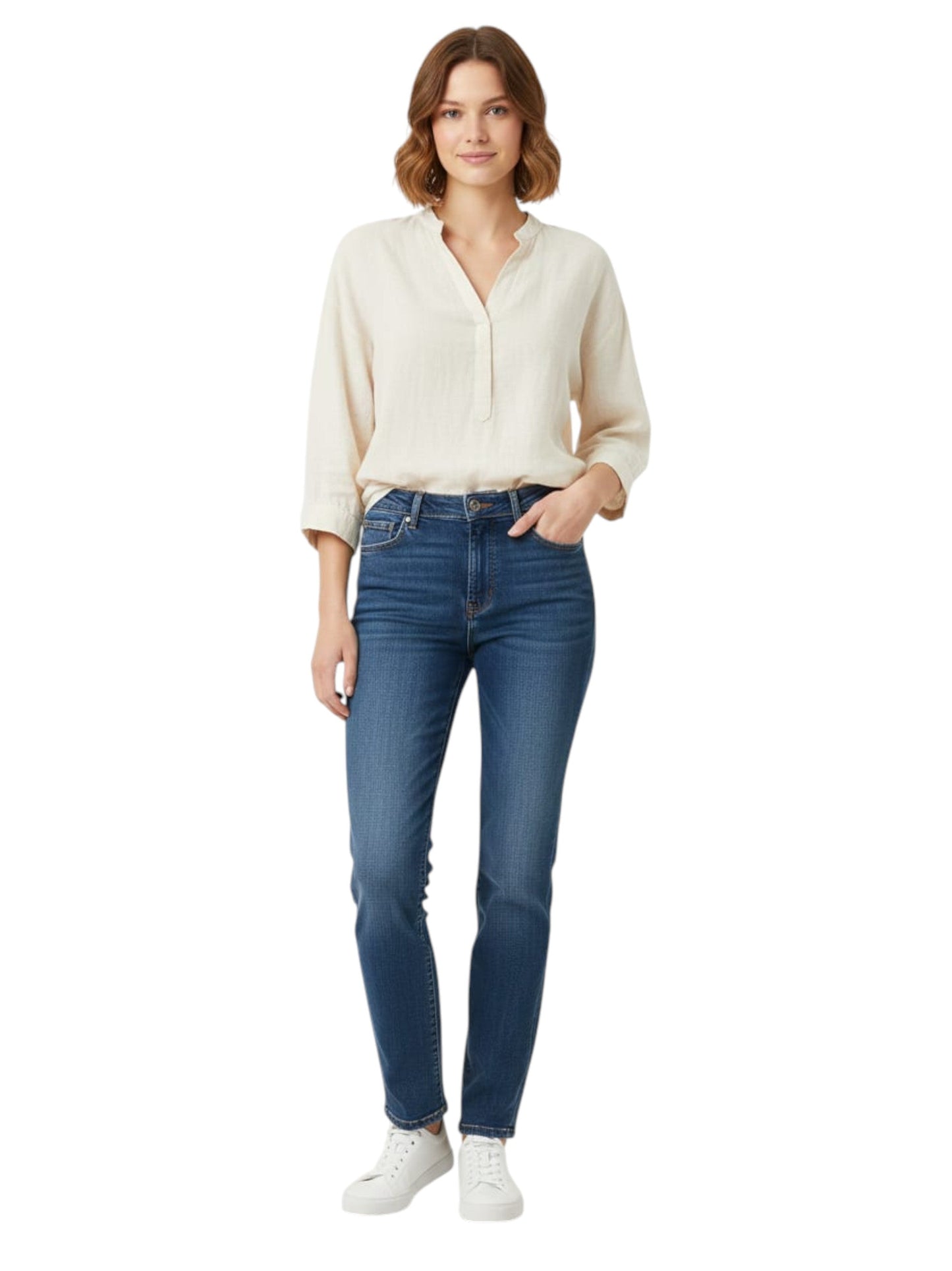 Women's  Washed Jeans,Blue