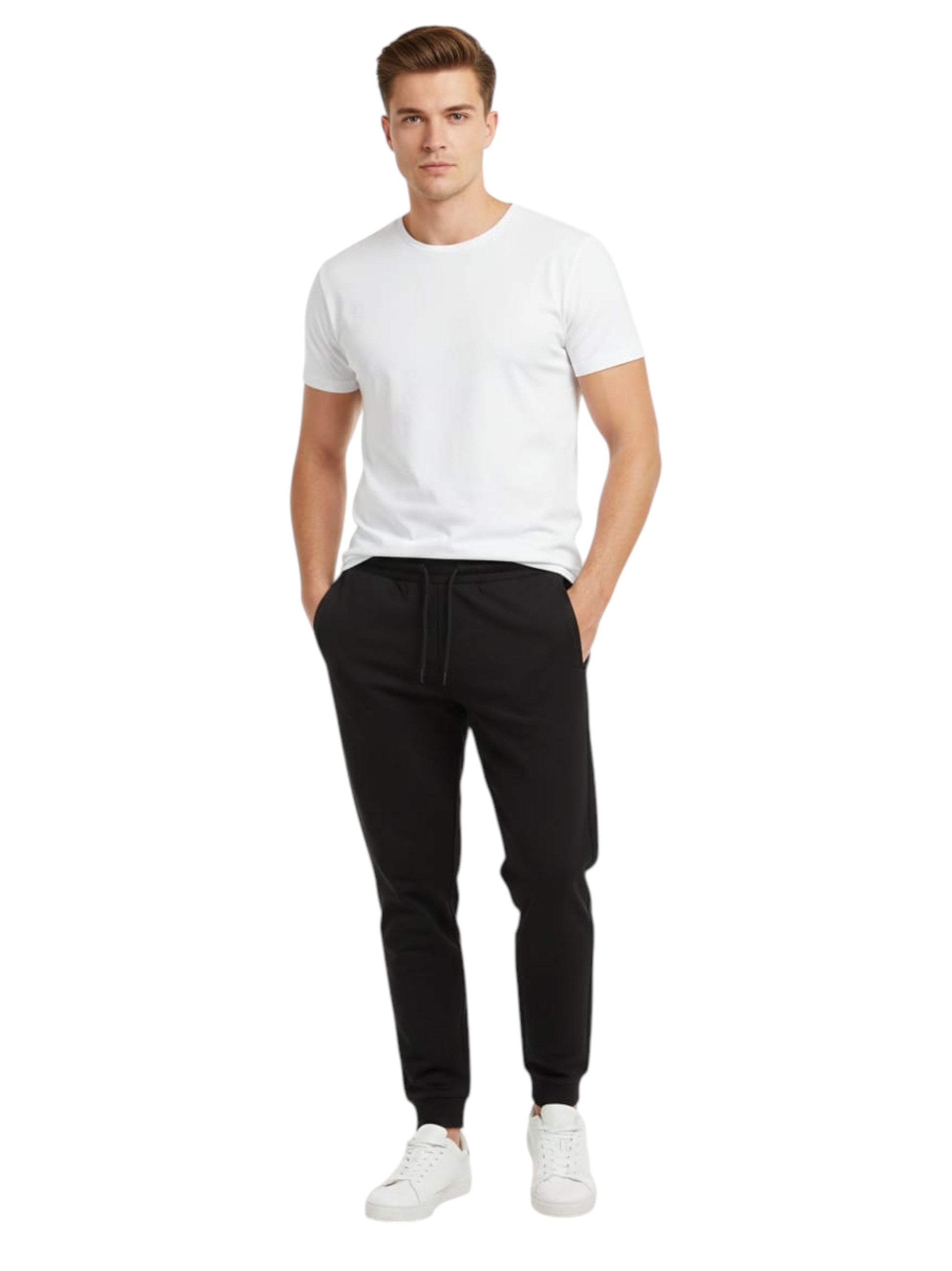 Men's Plain Solid Pant,Black
