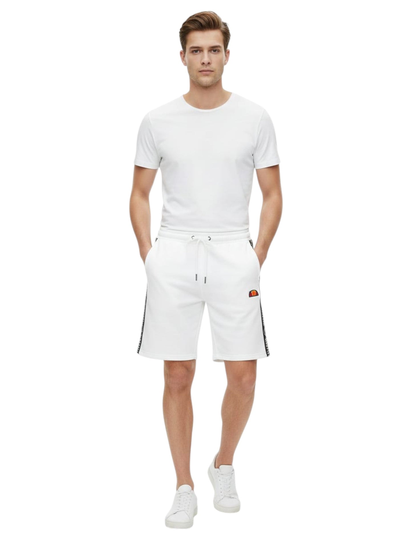 Men's Brand Logo Printed Short,White